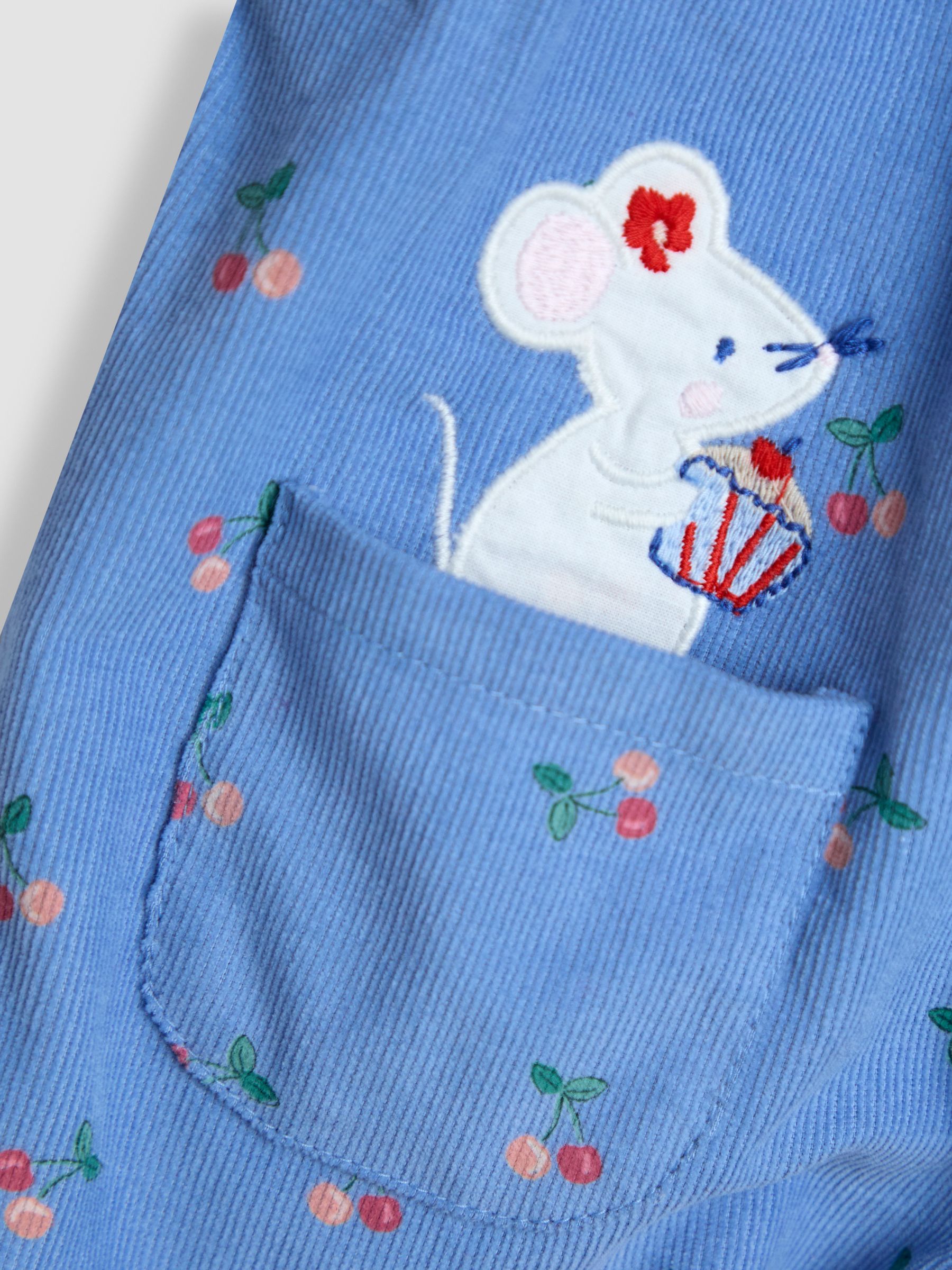 Blue Appliqué Cord Dungarees & Top Set - Image 7 of 7