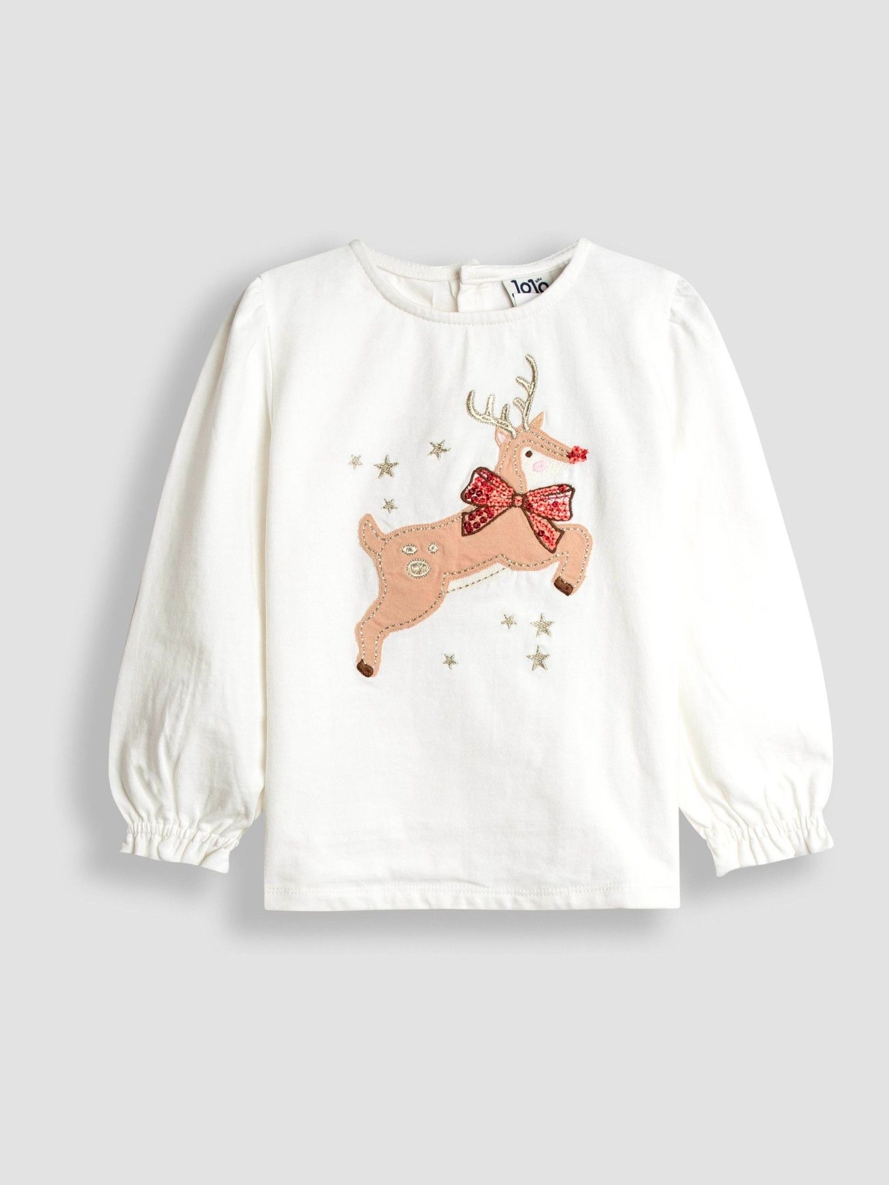 Pink Reindeer Top & Tulle Skirt Set - Image 3 of 8