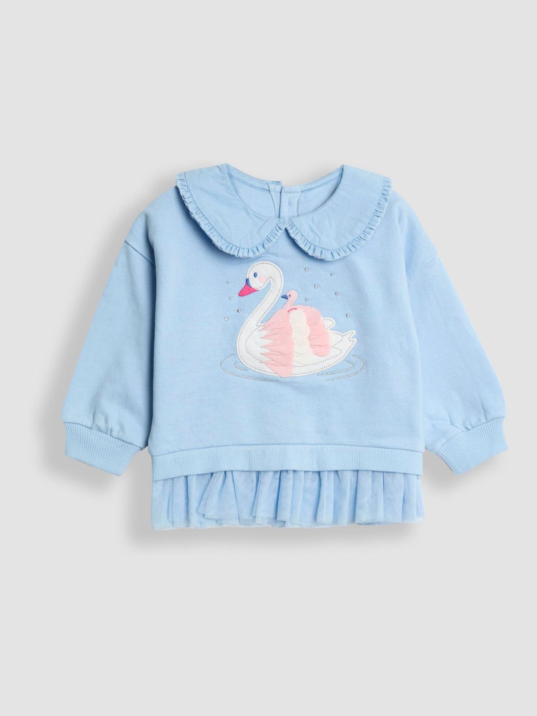 Blue Swan Appliqué Tulle Sweatshirt & Leggings Set - Image 2 of 6