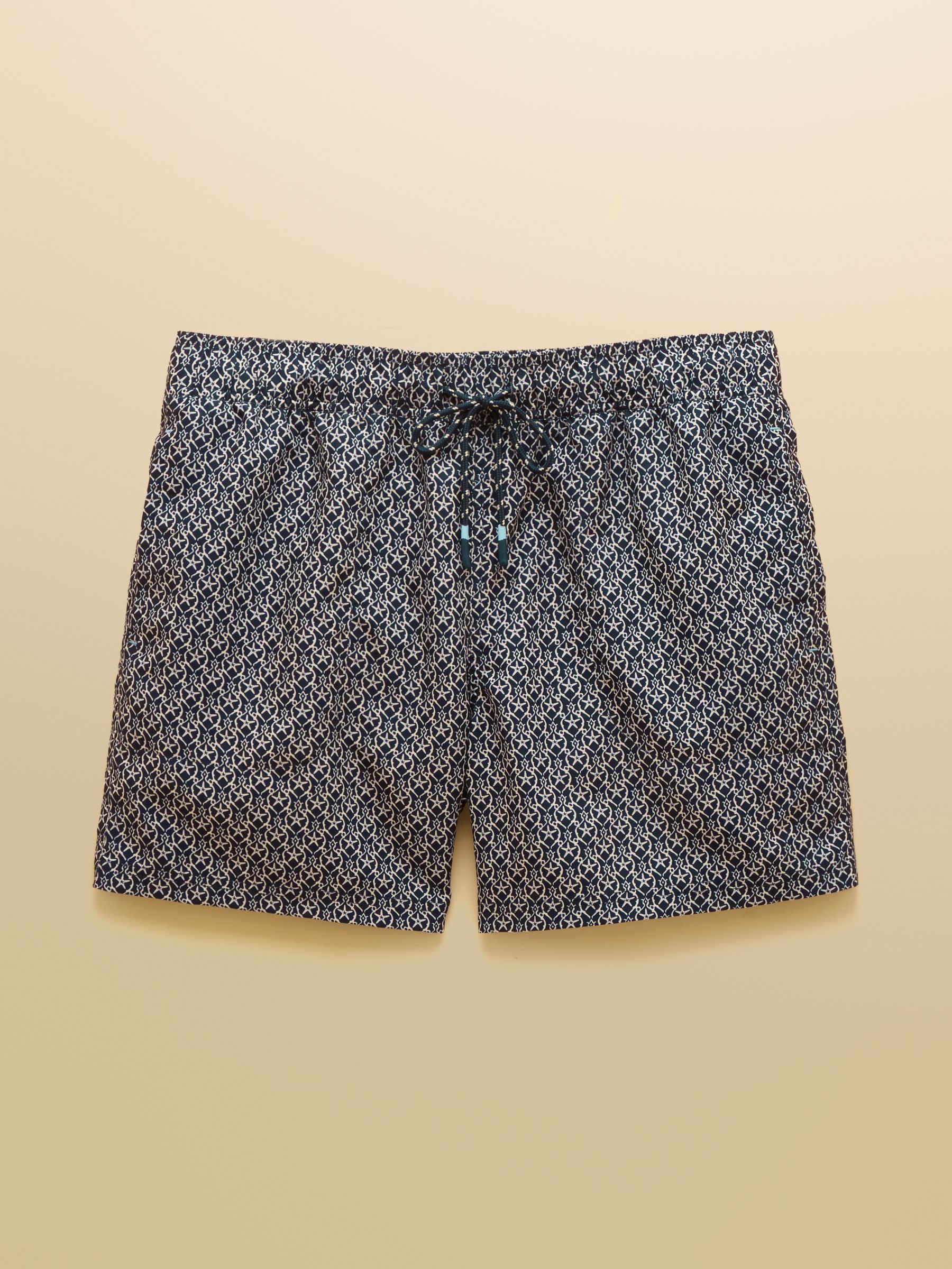 Overton Navy Scene Printed Rugby Style Swim Shorts - Image 8 of 8