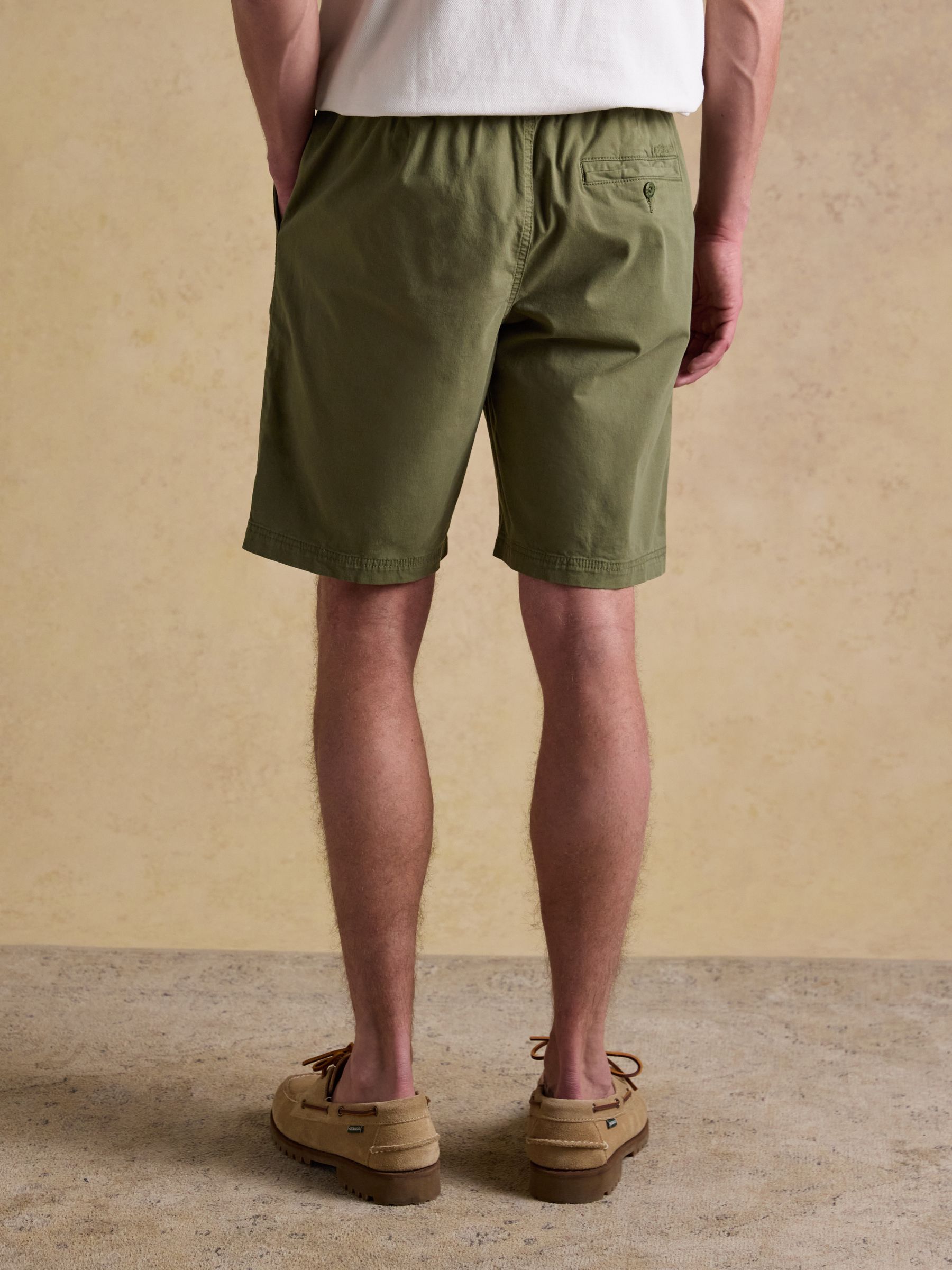 Norfolk Khaki Green Relaxed Fit Chino Shorts - Image 3 of 8