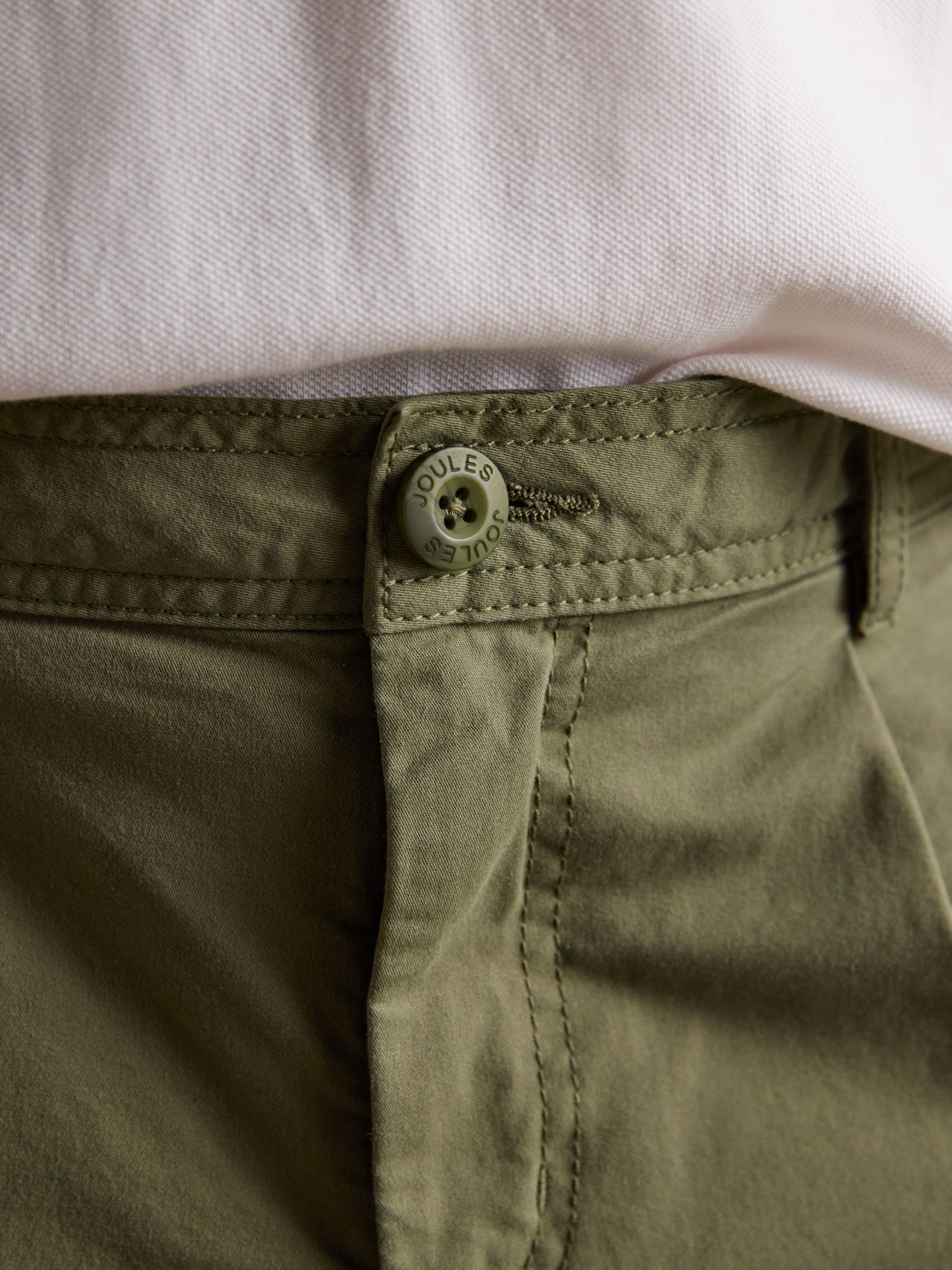 Norfolk Khaki Green Relaxed Fit Chino Shorts - Image 5 of 8