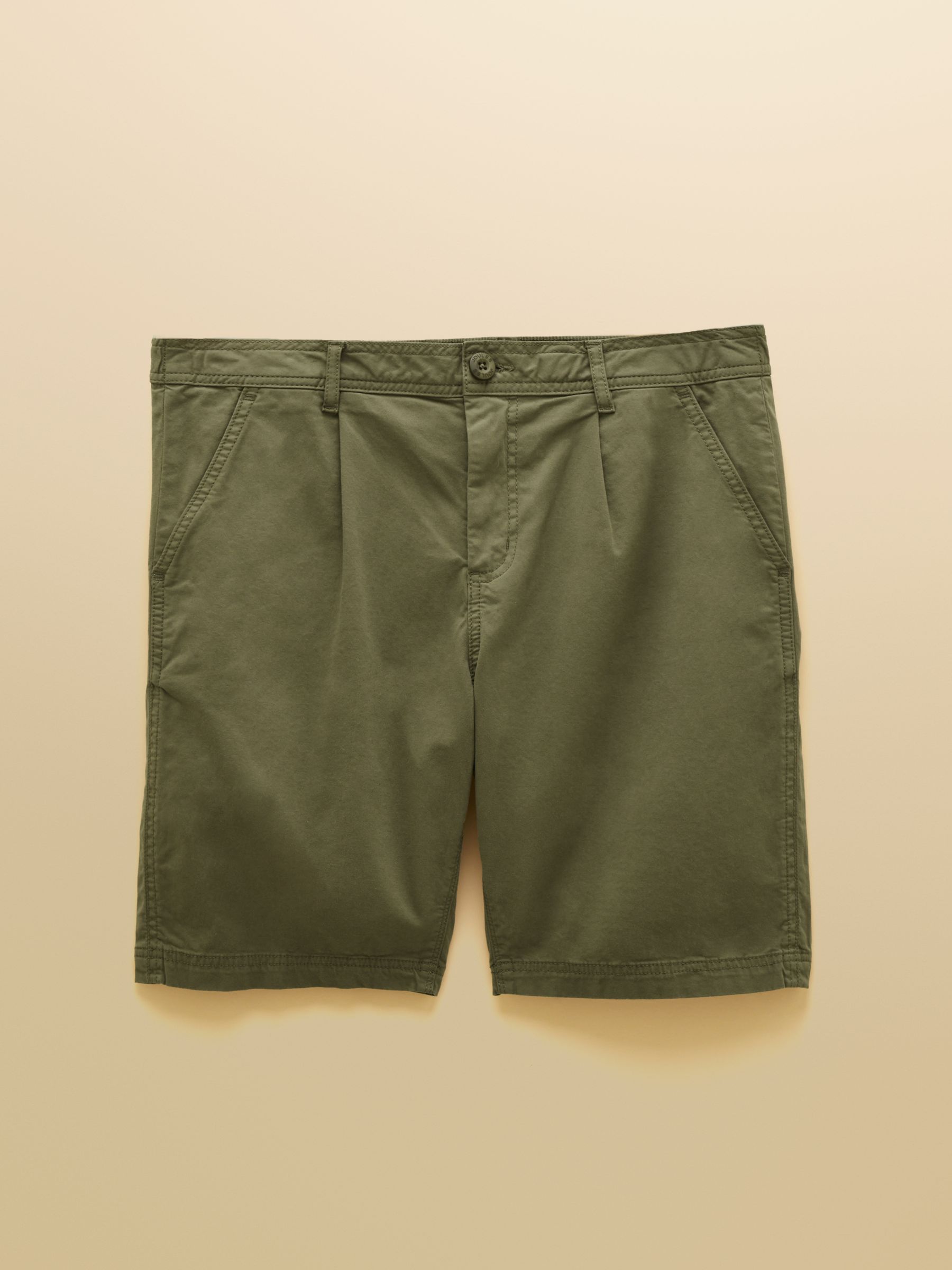 Norfolk Khaki Green Relaxed Fit Chino Shorts - Image 8 of 8