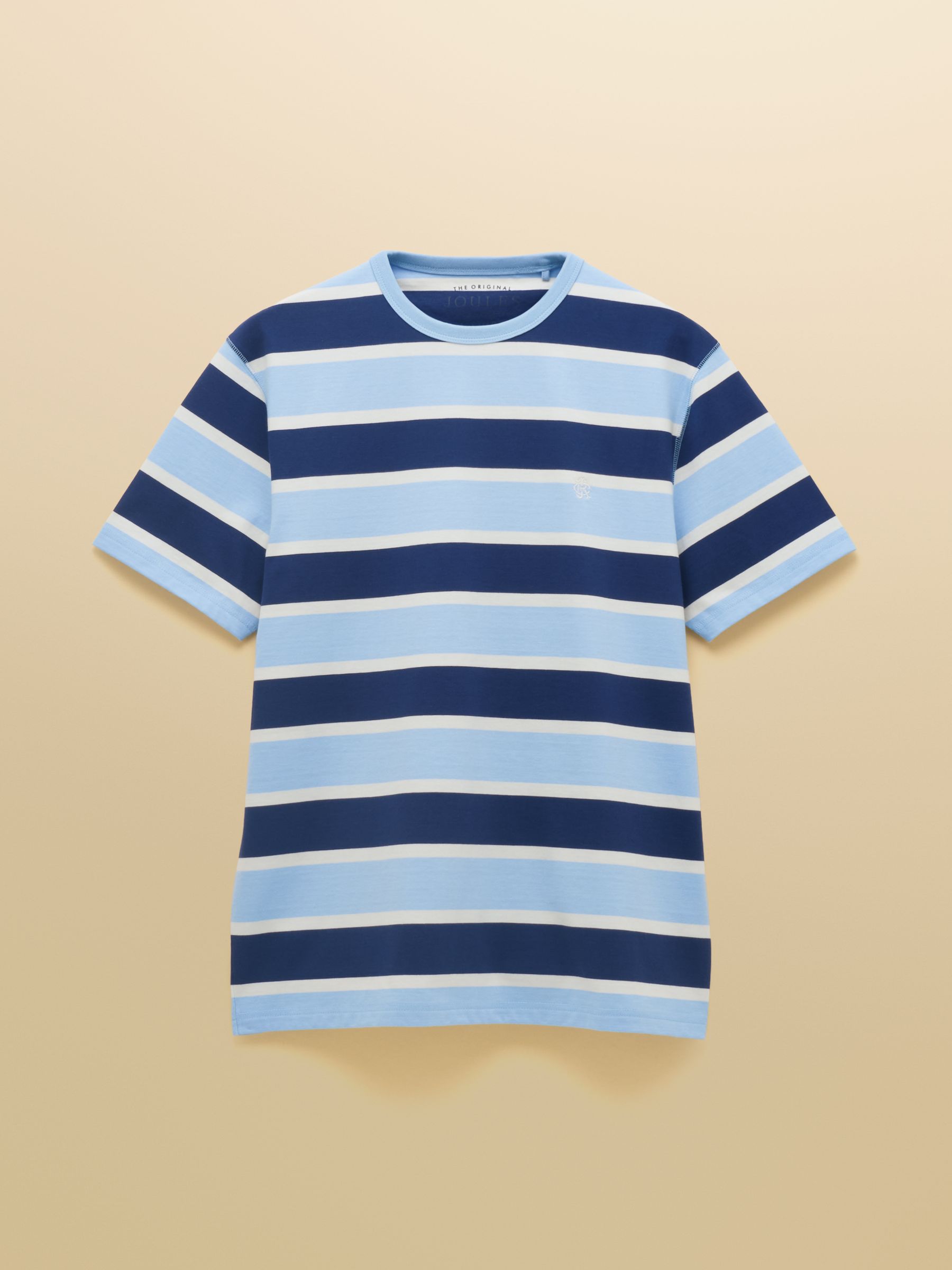 Rugby Club Navy Striped Crew Neck Cotton T-Shirt - Image 11 of 11