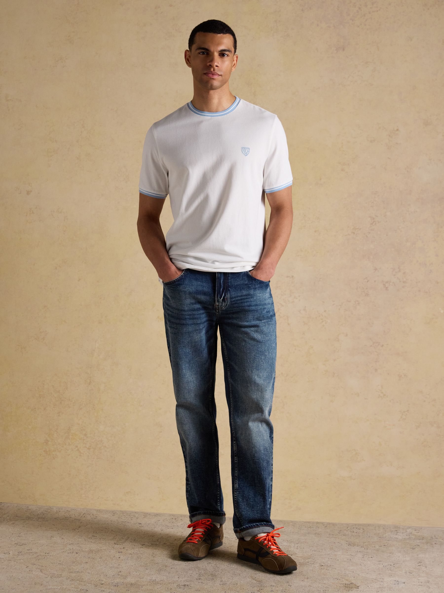 White Classic Fit Cotton Pique T-Shirt - Image 3 of 7