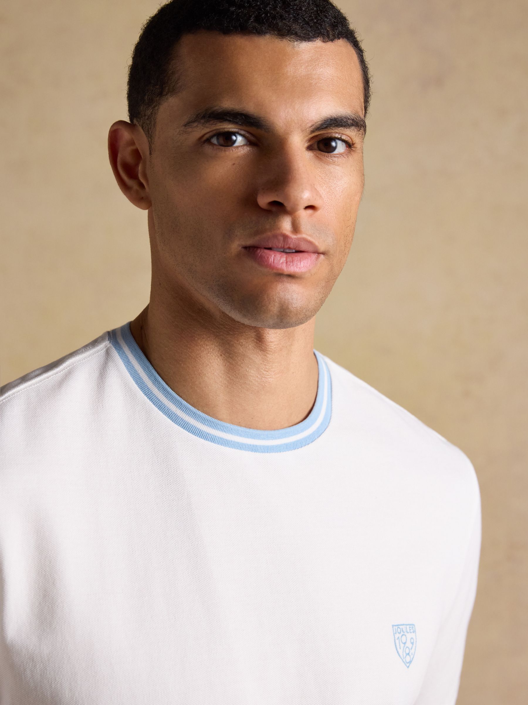 White Classic Fit Cotton Pique T-Shirt - Image 5 of 7