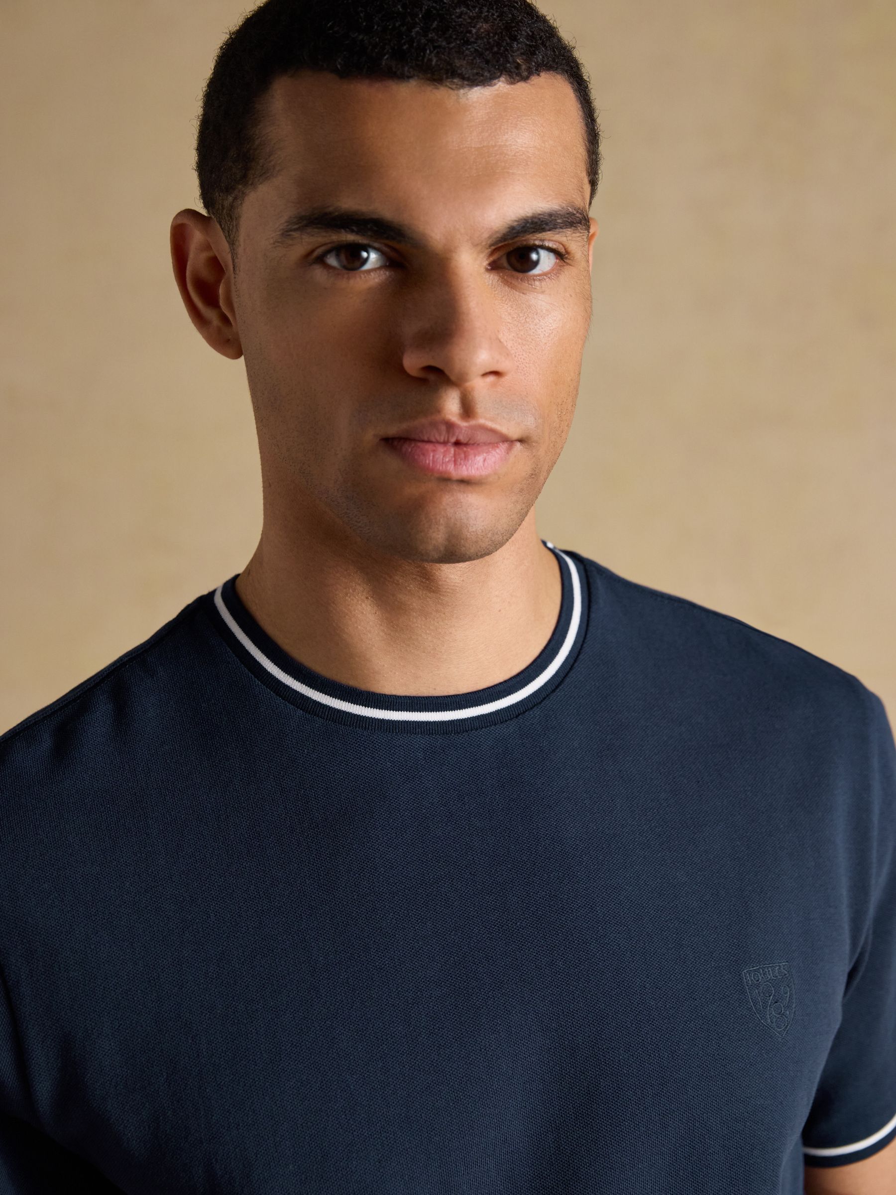 Navy Classic Fit Cotton Pique T-Shirt - Image 5 of 7