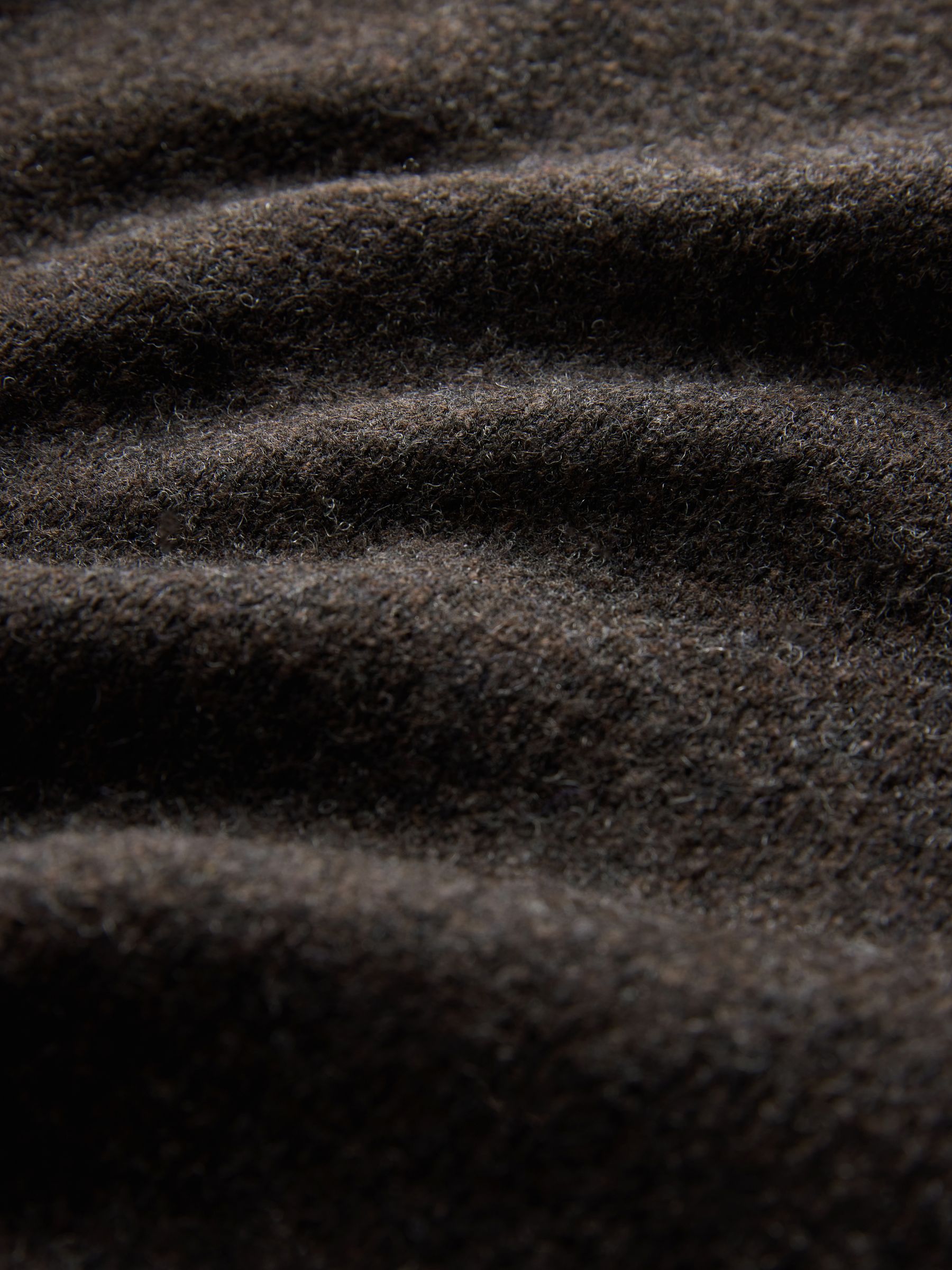 Black/Chocolate Brown/Cream - 3 Pack Knitted V-Neck Jumpers With Wool - Image 6 of 6