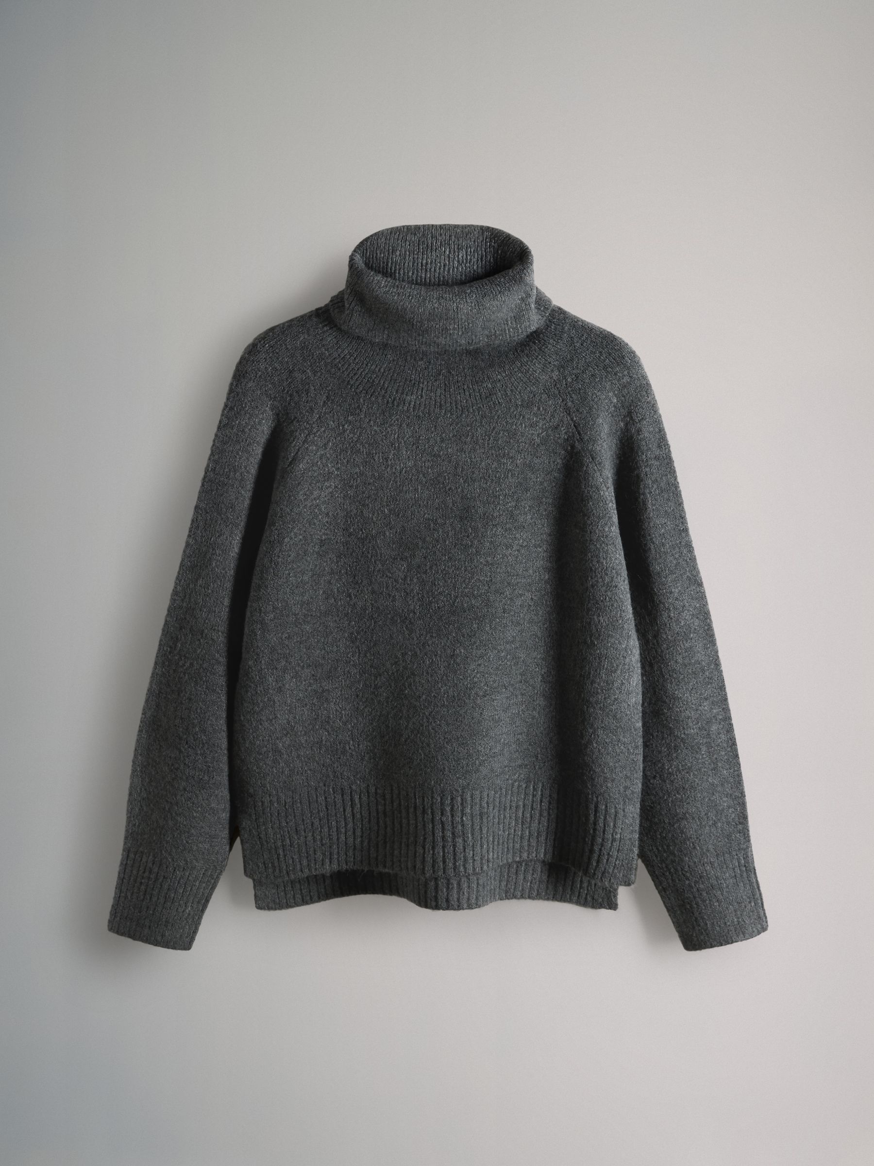Brown Marl/Charcoal Grey Marl 2 Pack Knitted Roll Neck Jumpers - Image 2 of 5