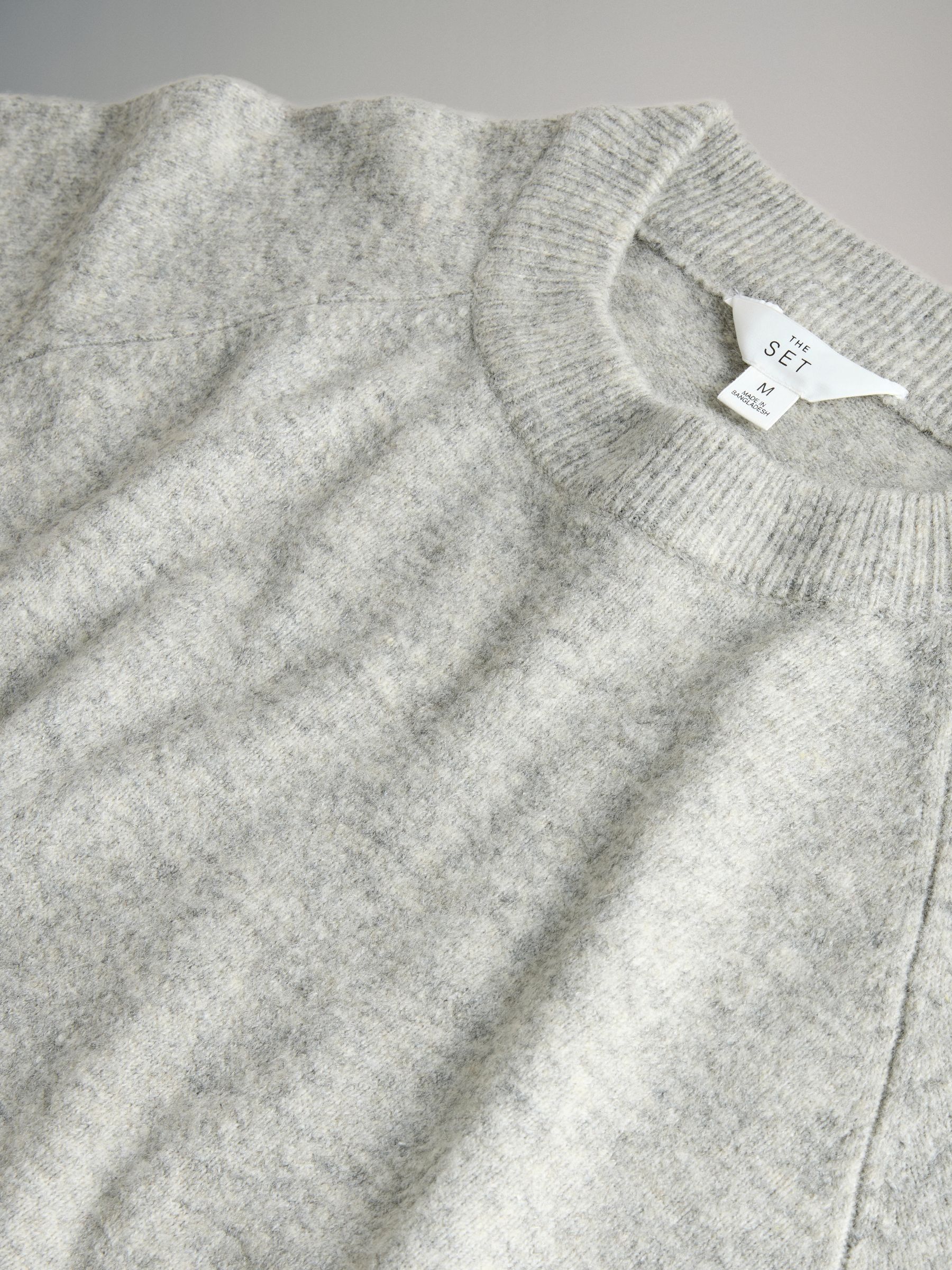 Black/Grey Marl/Cream 3 Pack Knitted T-Shirts With Wool - Image 6 of 6