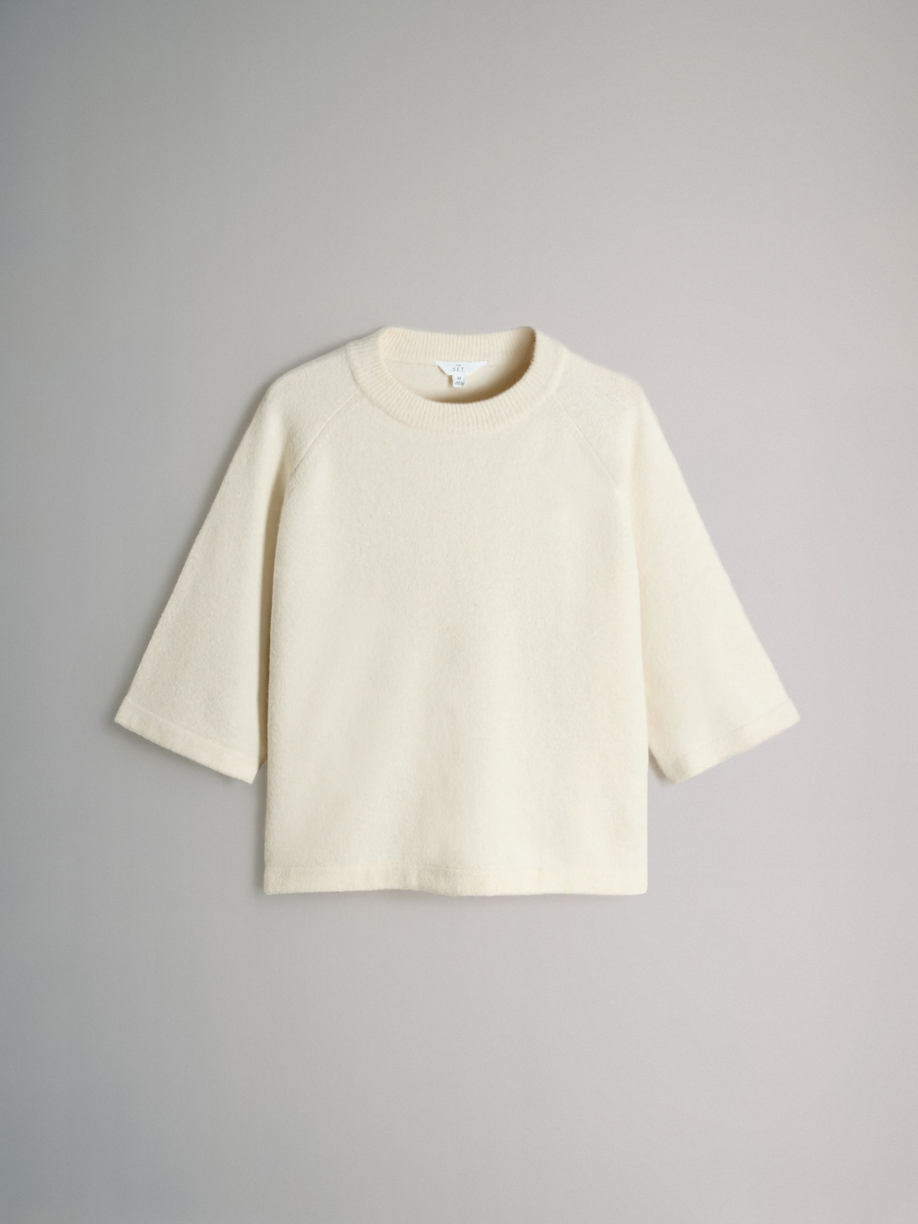 Black/Grey Marl/Cream - 3 Pack Knitted T-Shirt With Wool - Image 8 of 11