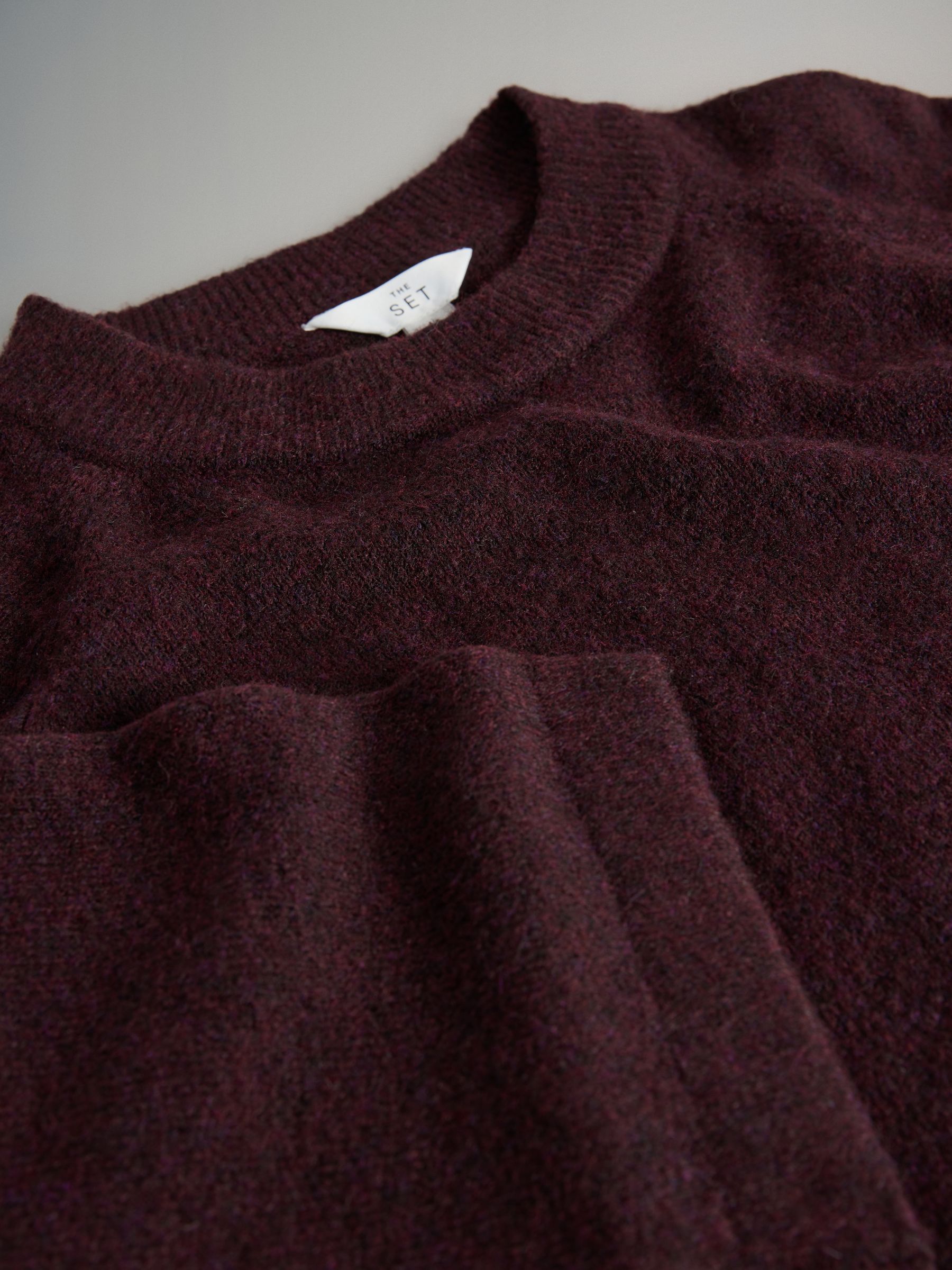 Navy Blue/Chocolate Brown/Burgundy Red - 3 Pack Knitted T-Shirt With Wool - Image 9 of 10