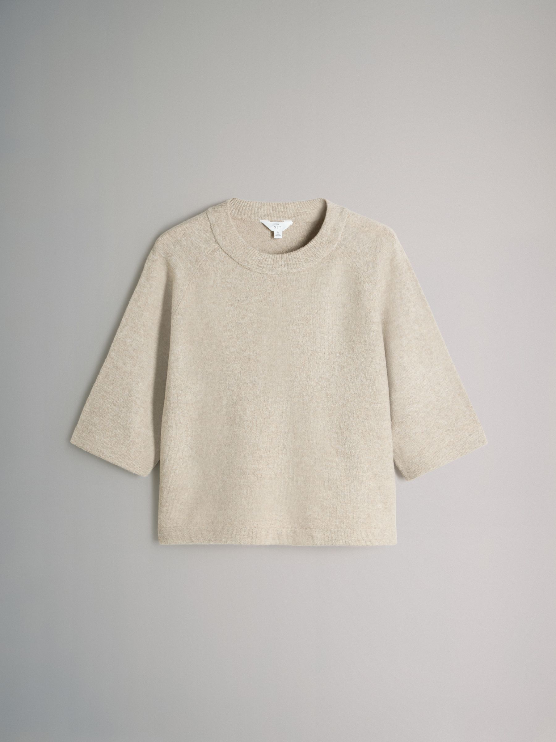 Pink/Oatmeal/Cream - 3 Pack Knitted T-Shirt With Wool - Image 7 of 10