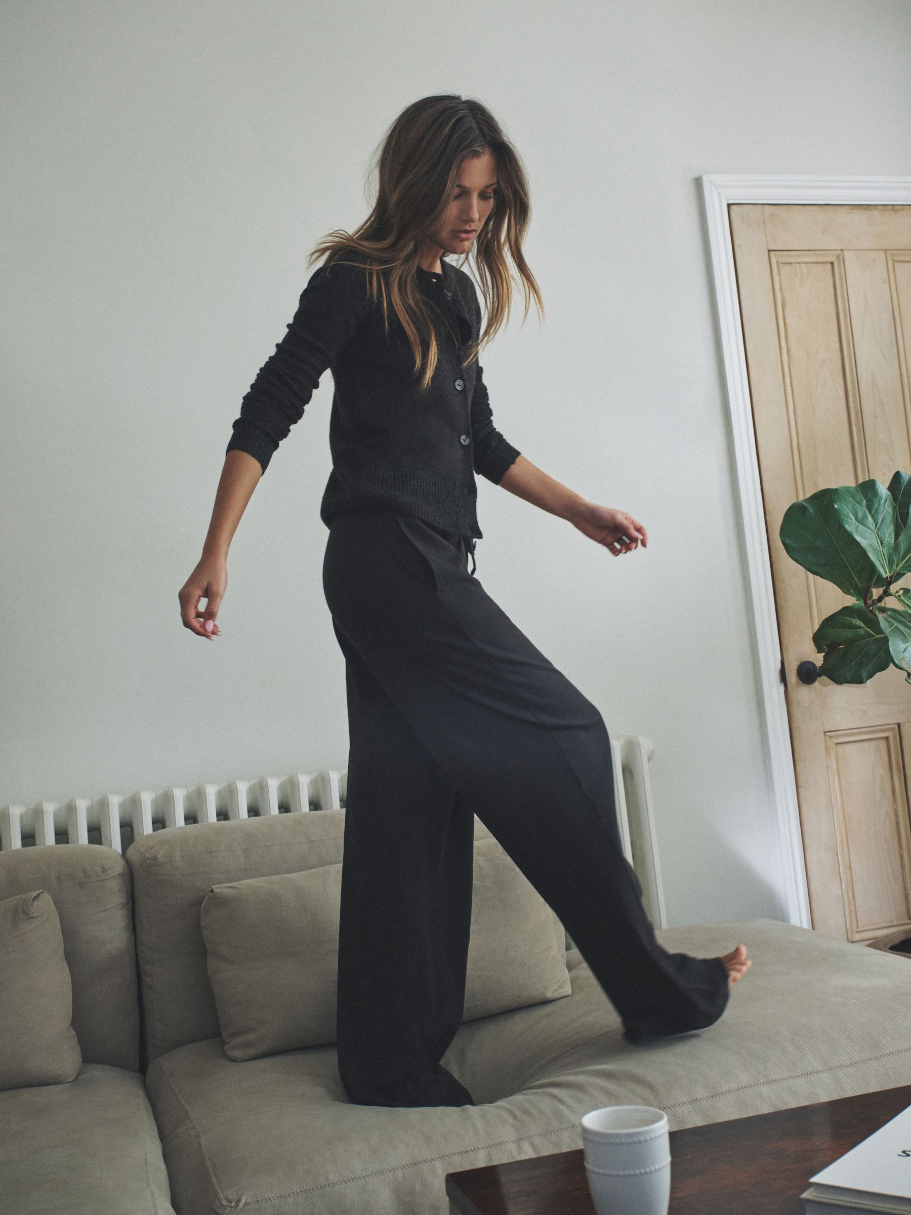 Soft Pink/Chocolate Brown 2 Pack Knitted Cardigans With Wool - Image 3 of 8