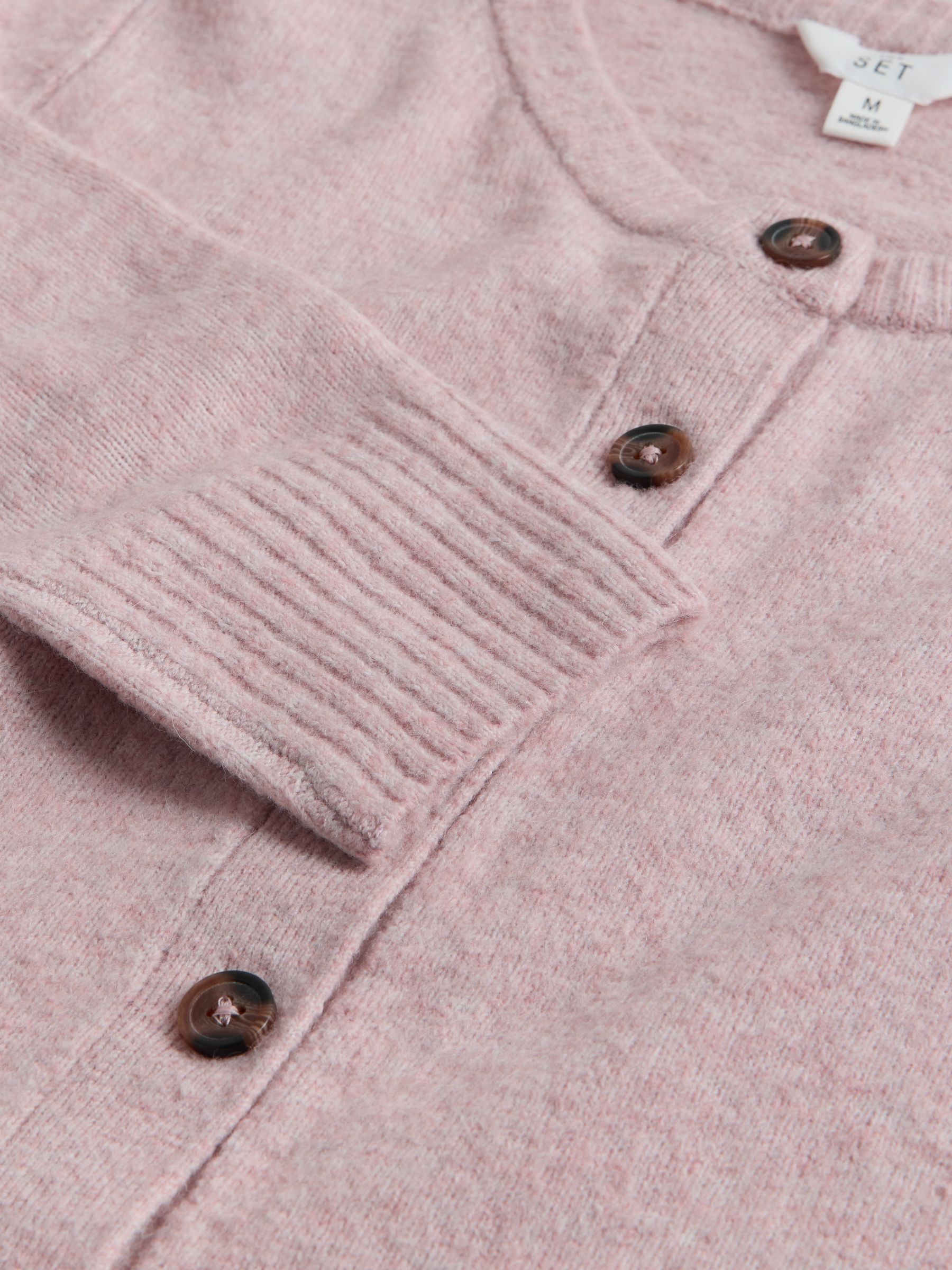 Soft Pink/Chocolate Brown 2 Pack Knitted Cardigans With Wool - Image 8 of 8 Soft Pink/Chocolate Brown 2 Pack Knitted Cardigans With Wool - Image 8 of 8