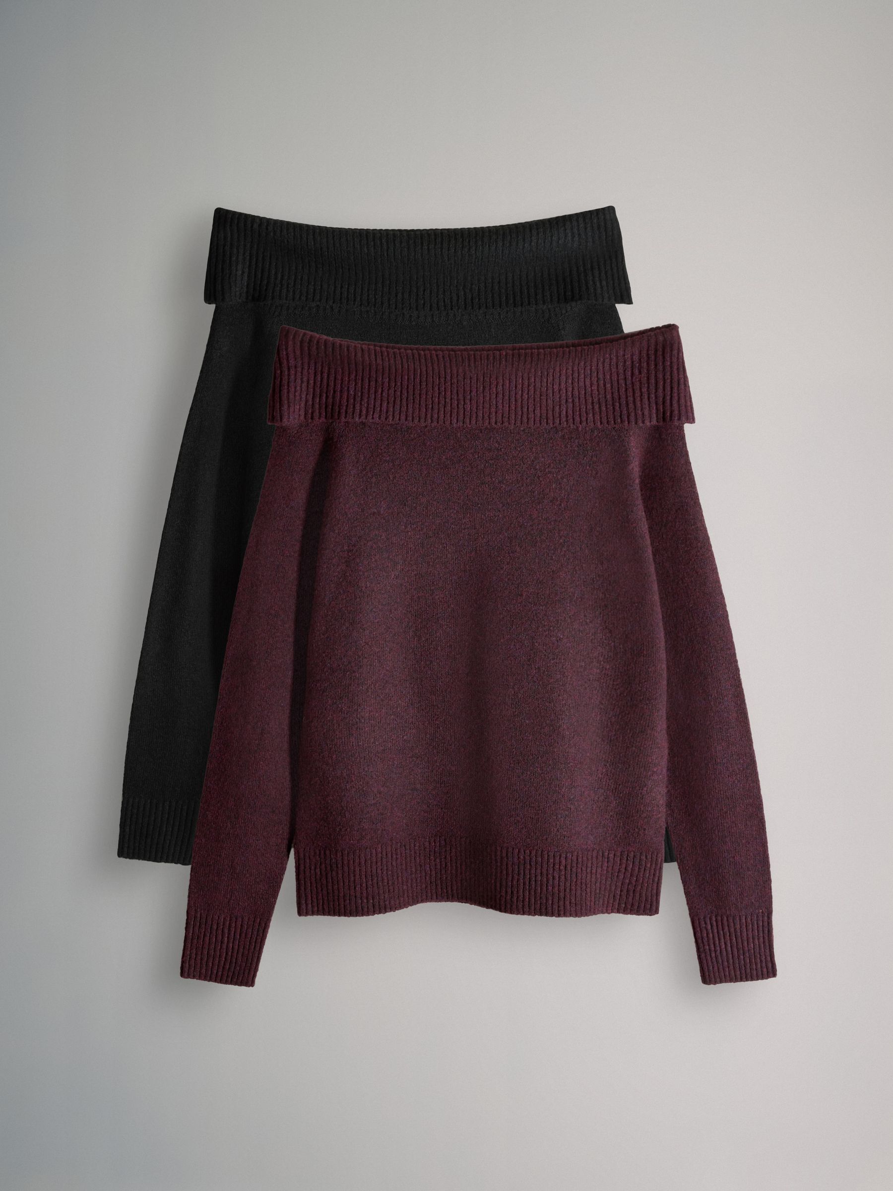 2 Pack Bardot Knitted Jumpers With Wool - Image 2 of 9