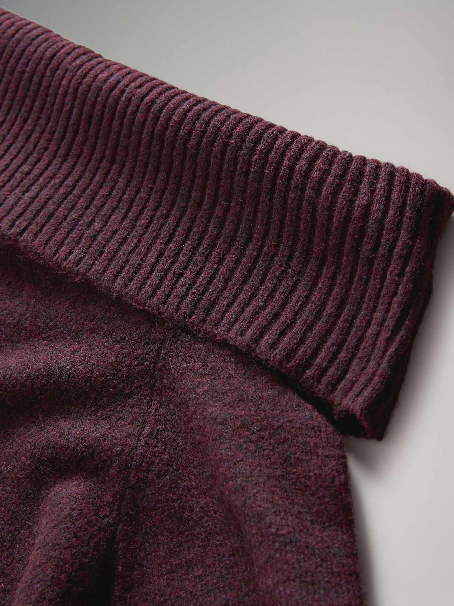 2 Pack Bardot Knitted Jumpers With Wool Black/Burgundy Red - Image 6 of 6