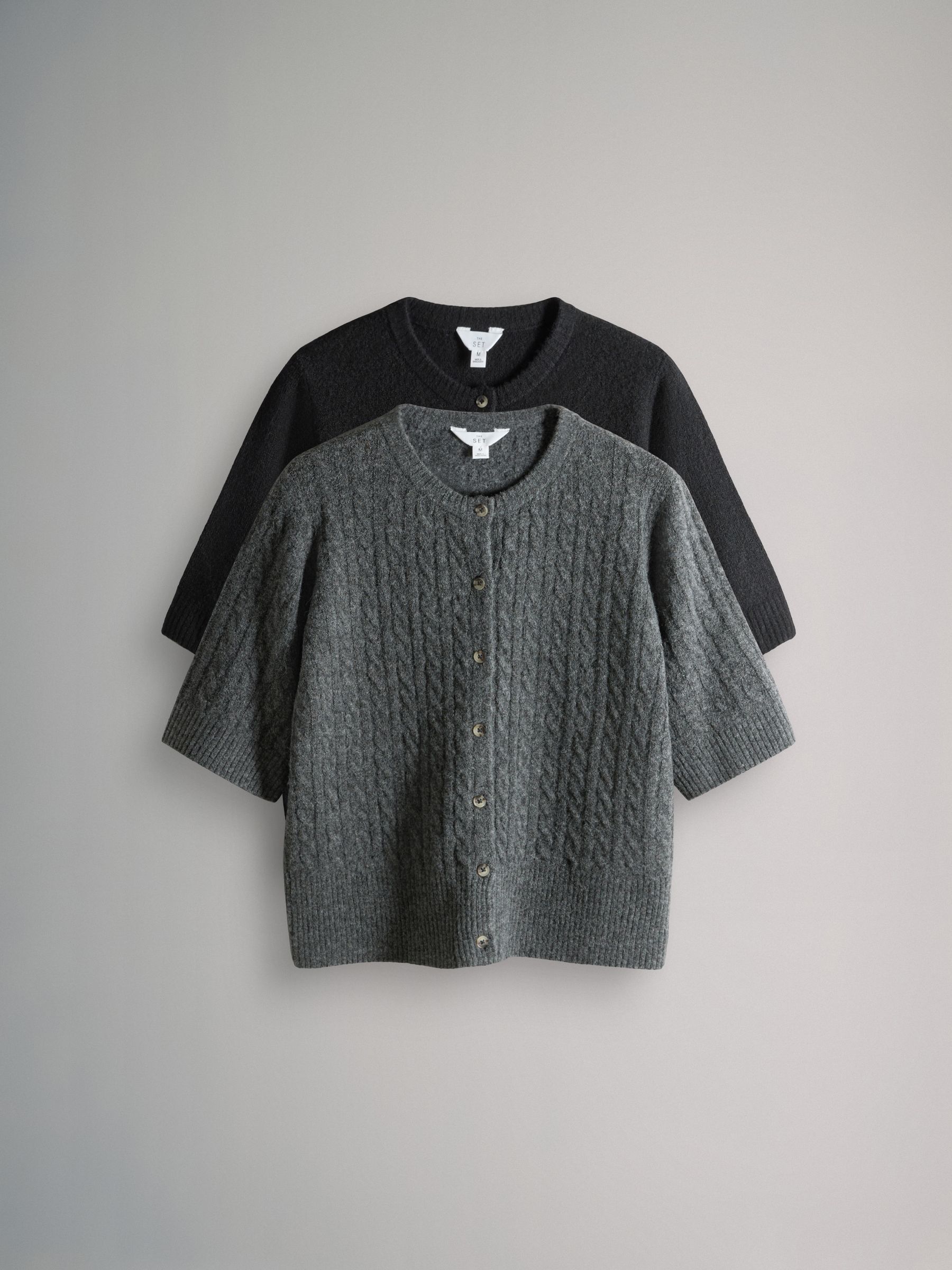 Knitted Short Sleeve Cardigans With Wool 2 Pack - Image 2 of 8