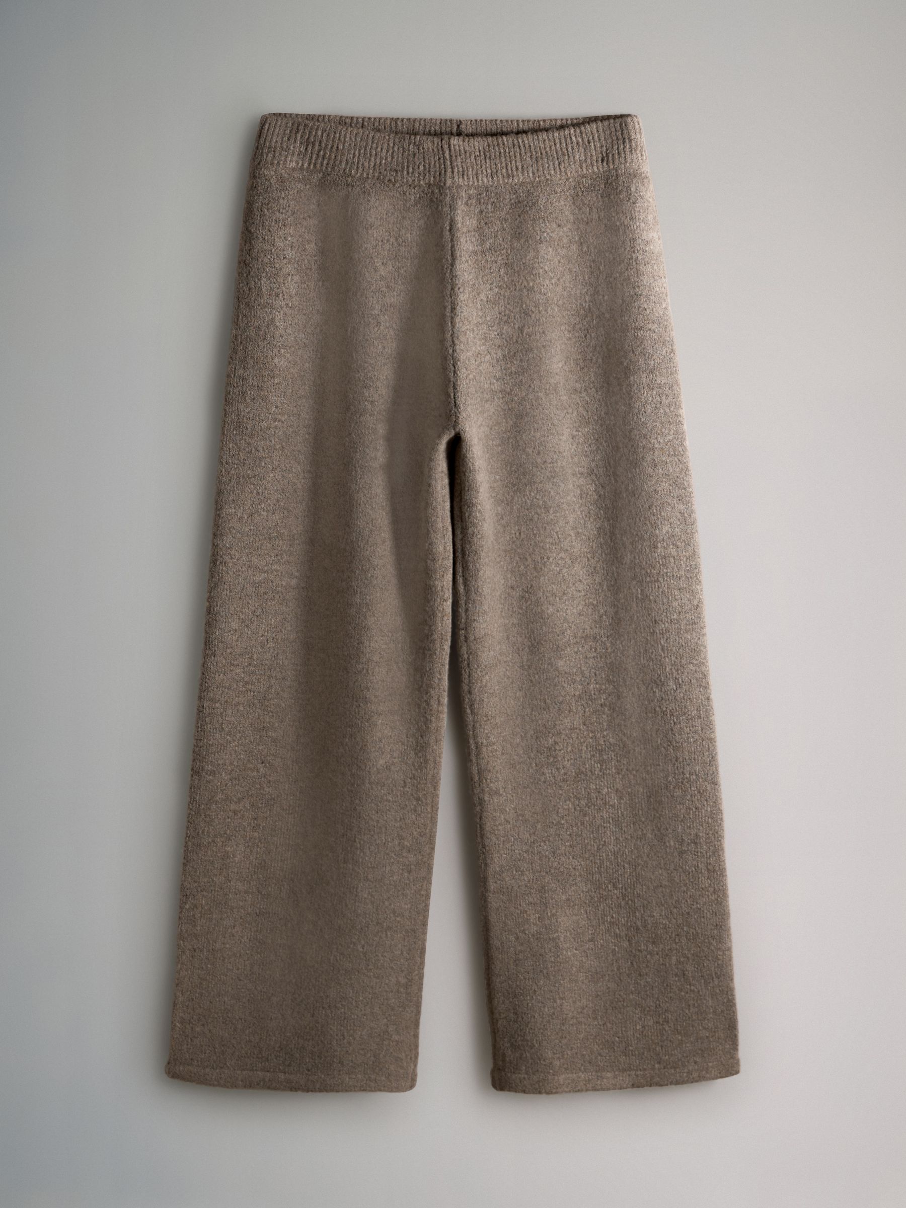 Brown Marl Knitted Hoodie & Wide Leg Joggers Co-ord Set - Image 6 of 6