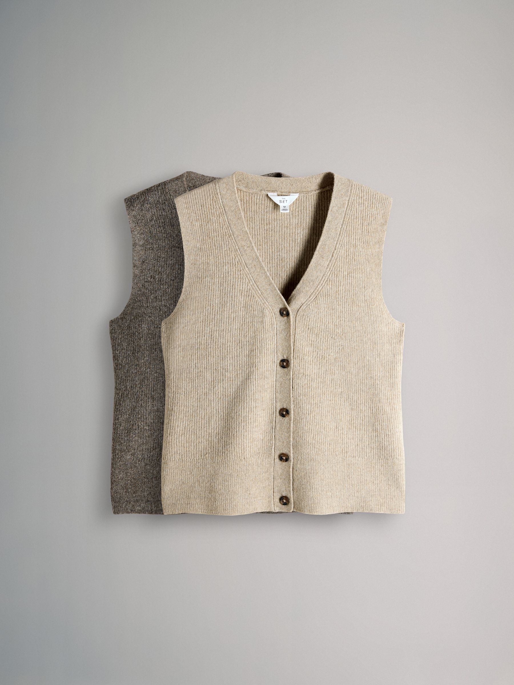2 Pack Knitted Vest With Wool - Image 1 of 5