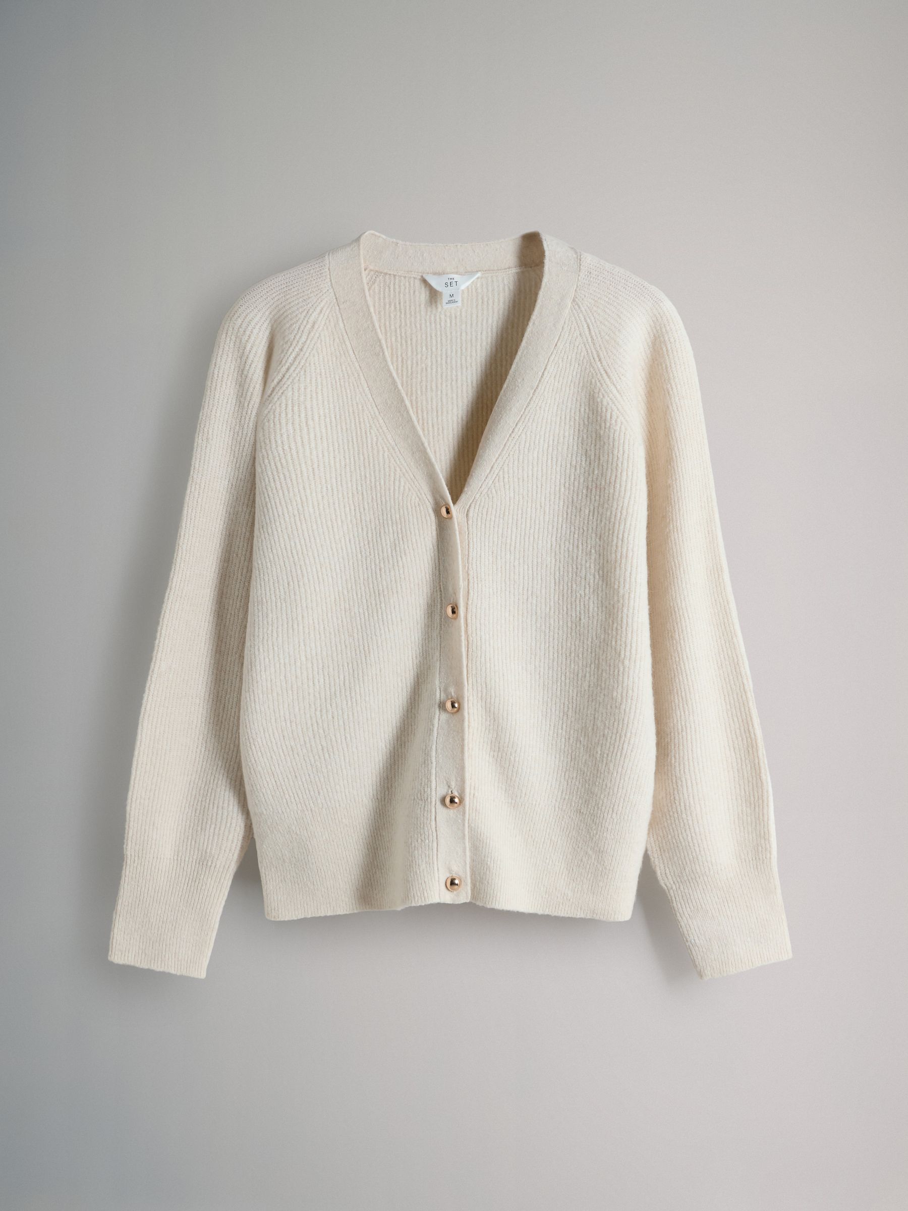 Pink/Brown - 2 Pack Chunky Rib Knitted Cardigans With Wool - Image 4 of 6