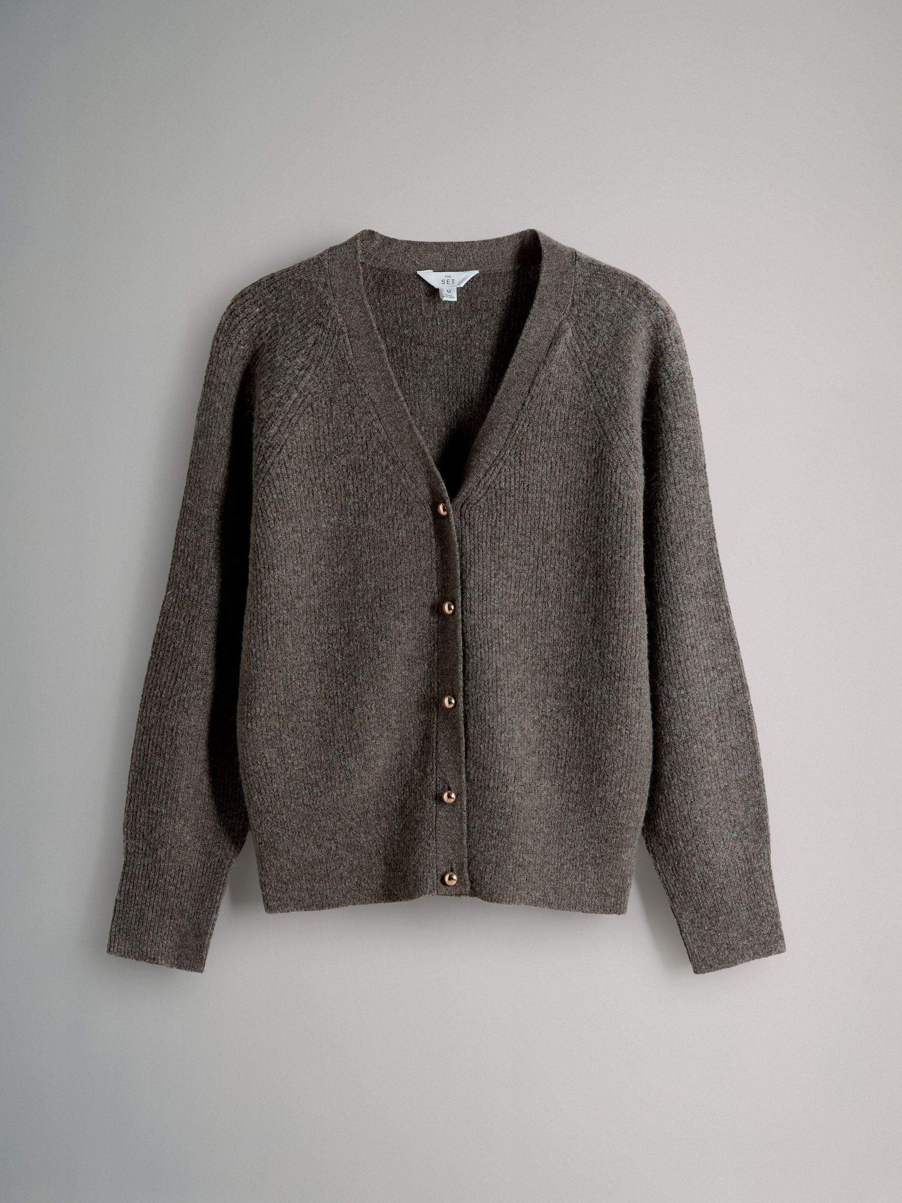 Pink/Brown - 2 Pack Chunky Rib Knitted Cardigans With Wool - Image 5 of 6