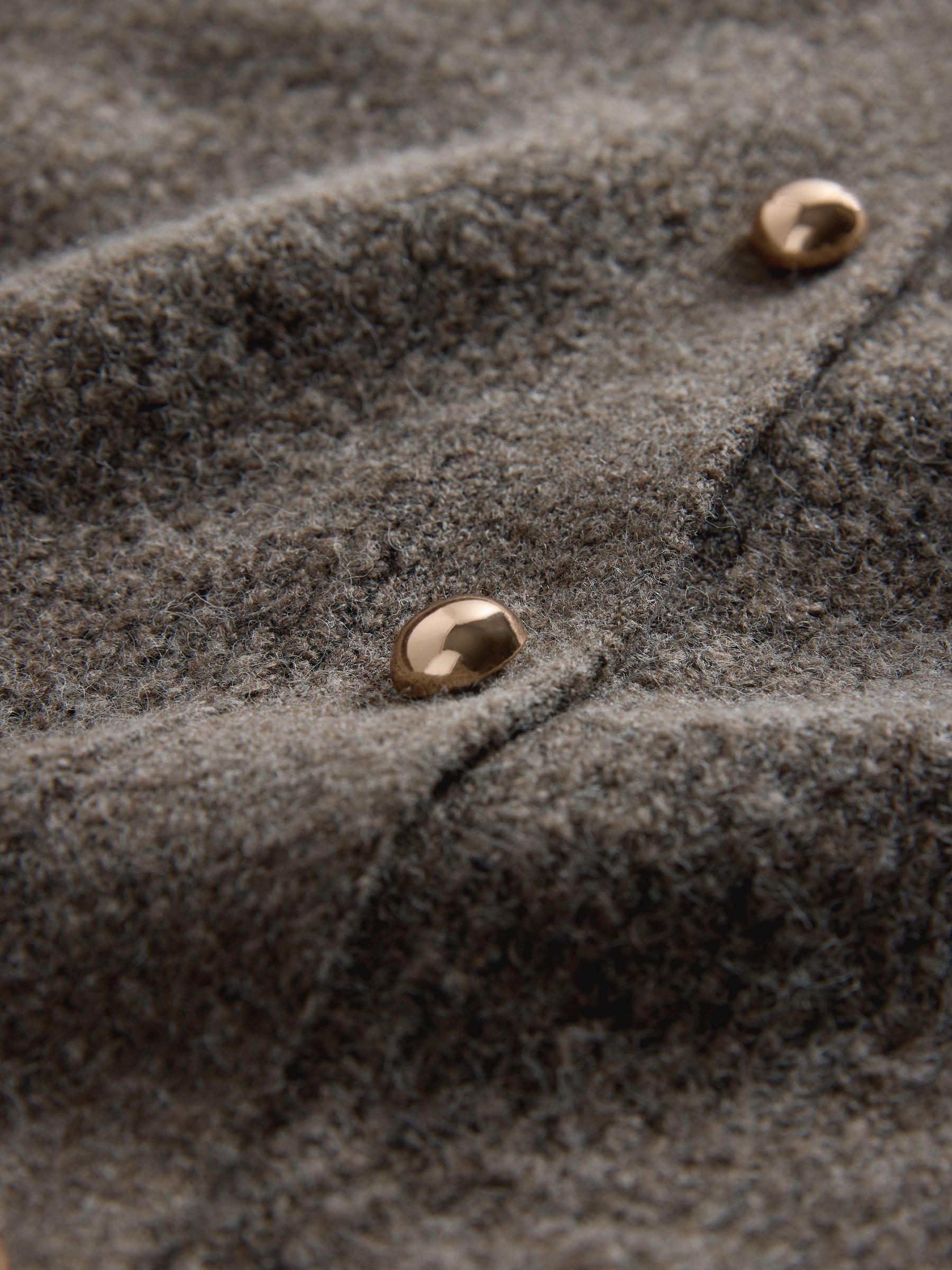 Pink/Brown - 2 Pack Chunky Rib Knitted Cardigans With Wool - Image 6 of 6