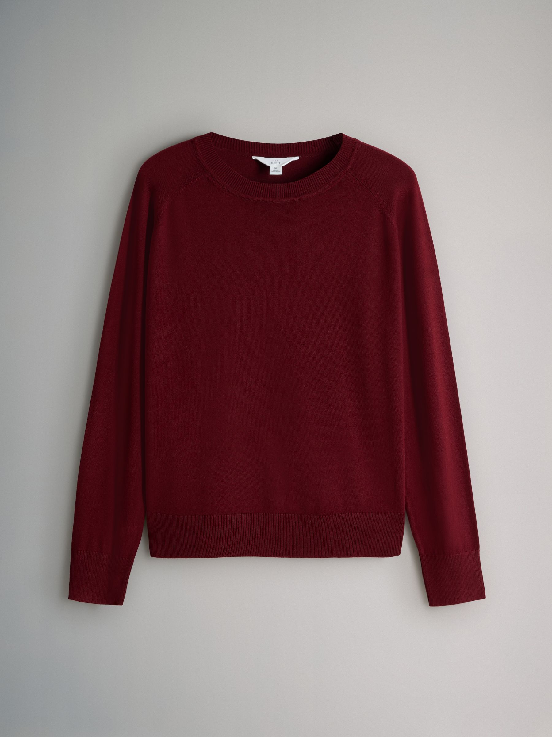 Chocolate Brown/Navy Blue/Burgundy Red - 4 Pack Fine Knit Crew Neck Jumpers - Image 3 of 6