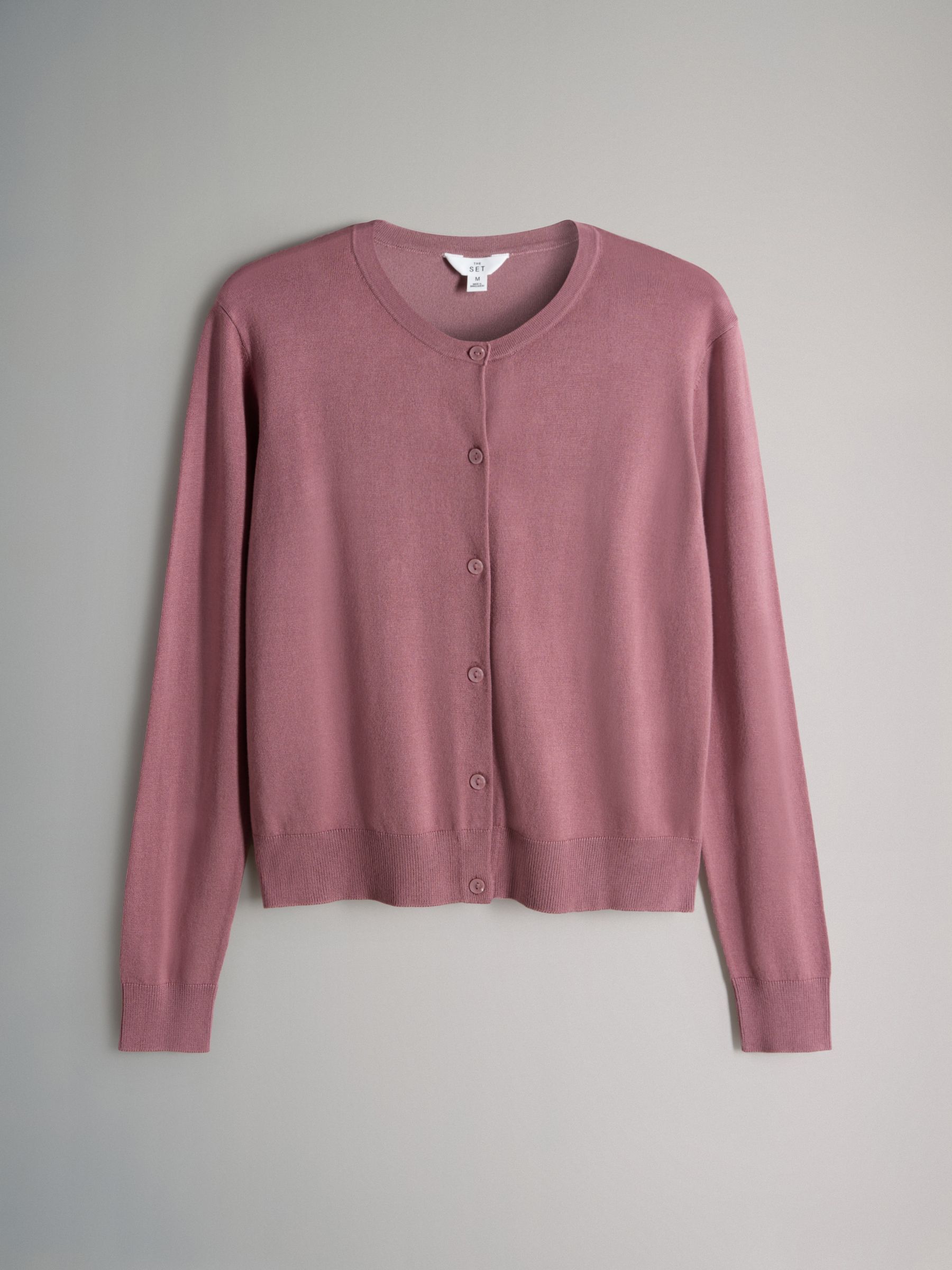 Chocolate Brown/Burgundy/Dark Pink/Taupe Brown - 3 Pack Fine Knit Button Through Cardigans - Image 4 of 7