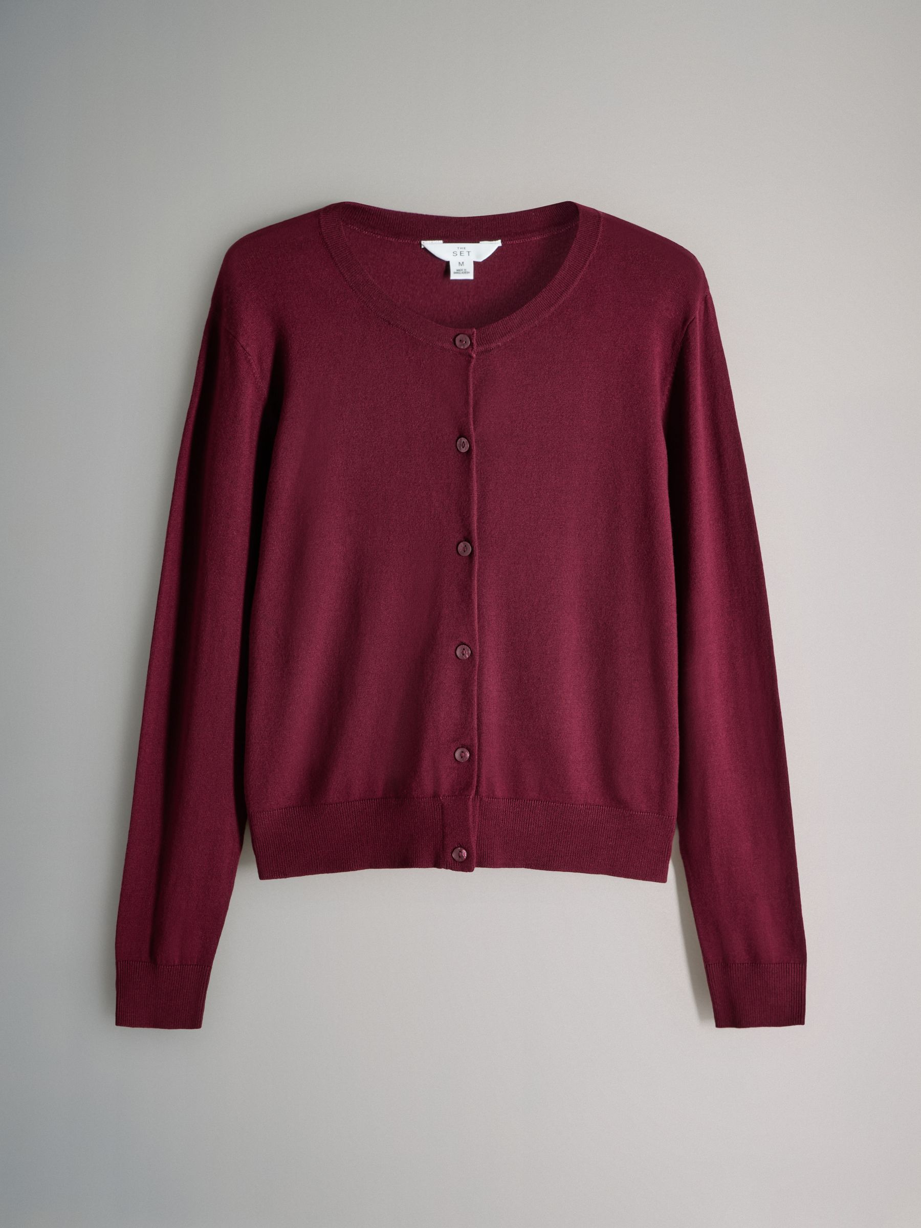 Black/Red/Khaki Green - 3 Pack Fine Knit Button Through Cardigans - Image 2 of 6