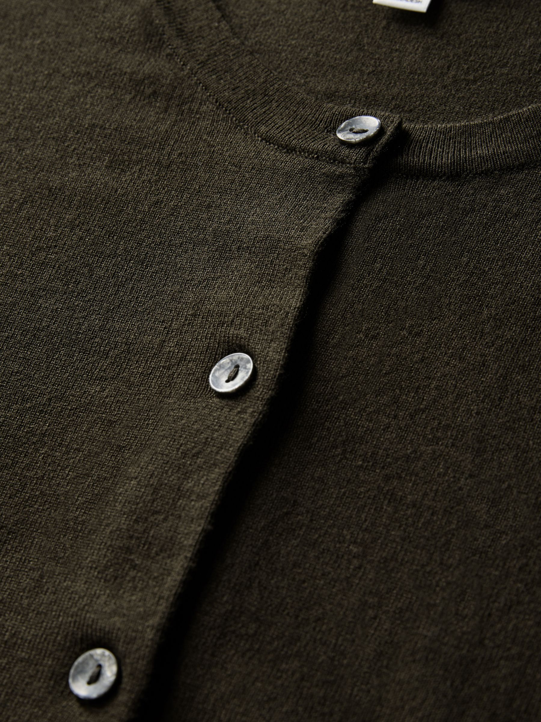 Black/Red/Khaki Green - 3 Pack Fine Knit Button Through Cardigans - Image 5 of 6