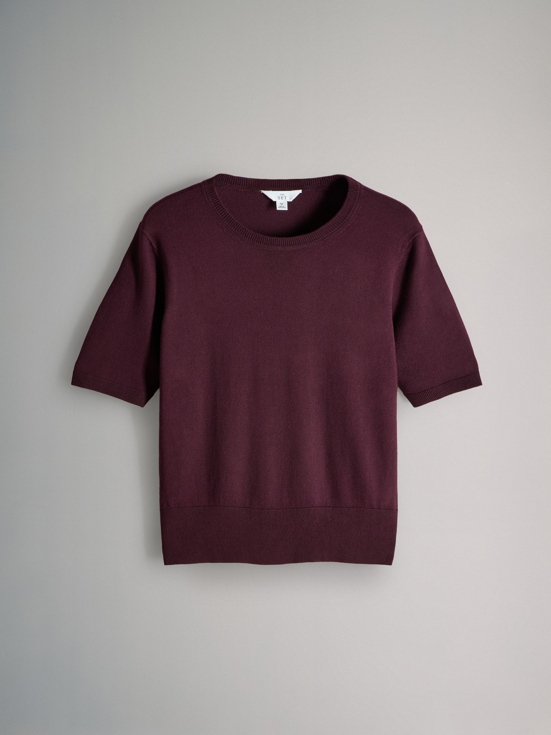 Chocolate Brown/Burgundy/Dark Pink/Brown - 4 Pack Long Sleeve Fine Knit T-Shirts - Image 5 of 6
