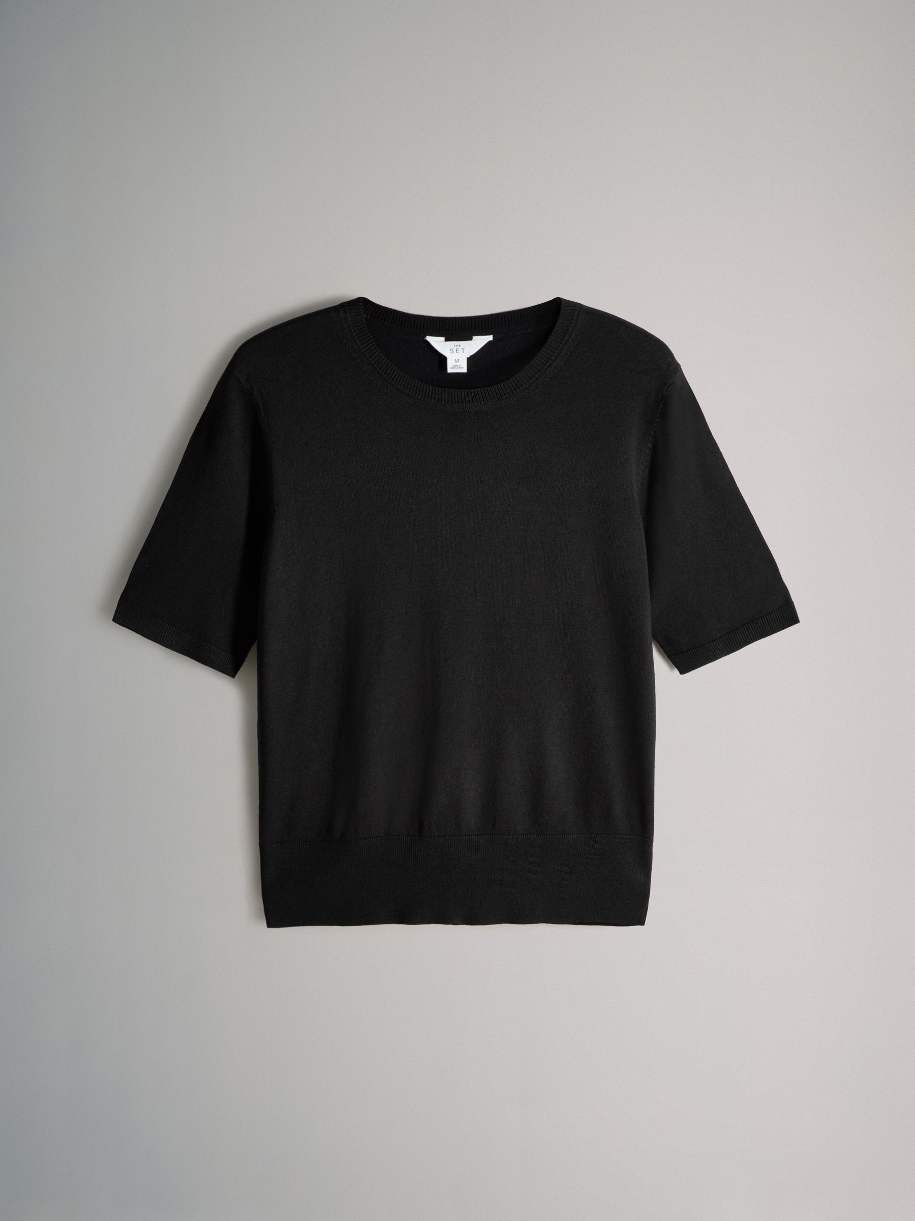 Black/Red/Khaki Green - 4 Pack Long Sleeve Fine Knit T-Shirts - Image 2 of 6
