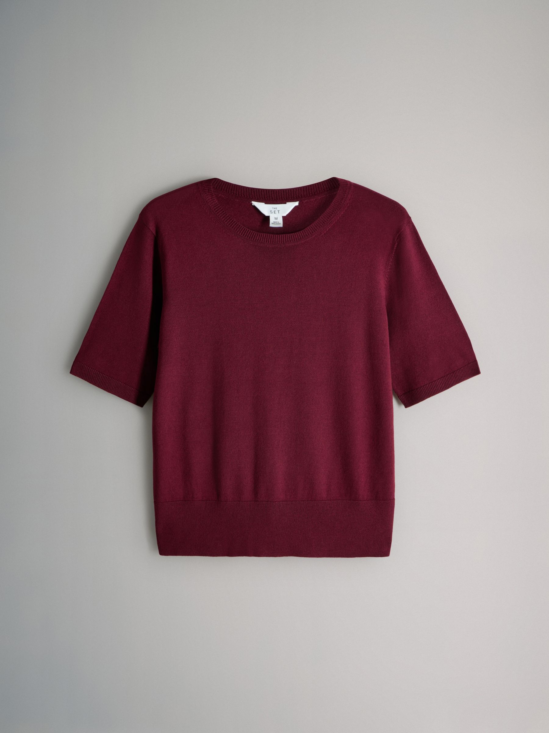 Black/Red/Khaki Green - 4 Pack Long Sleeve Fine Knit T-Shirts - Image 3 of 6