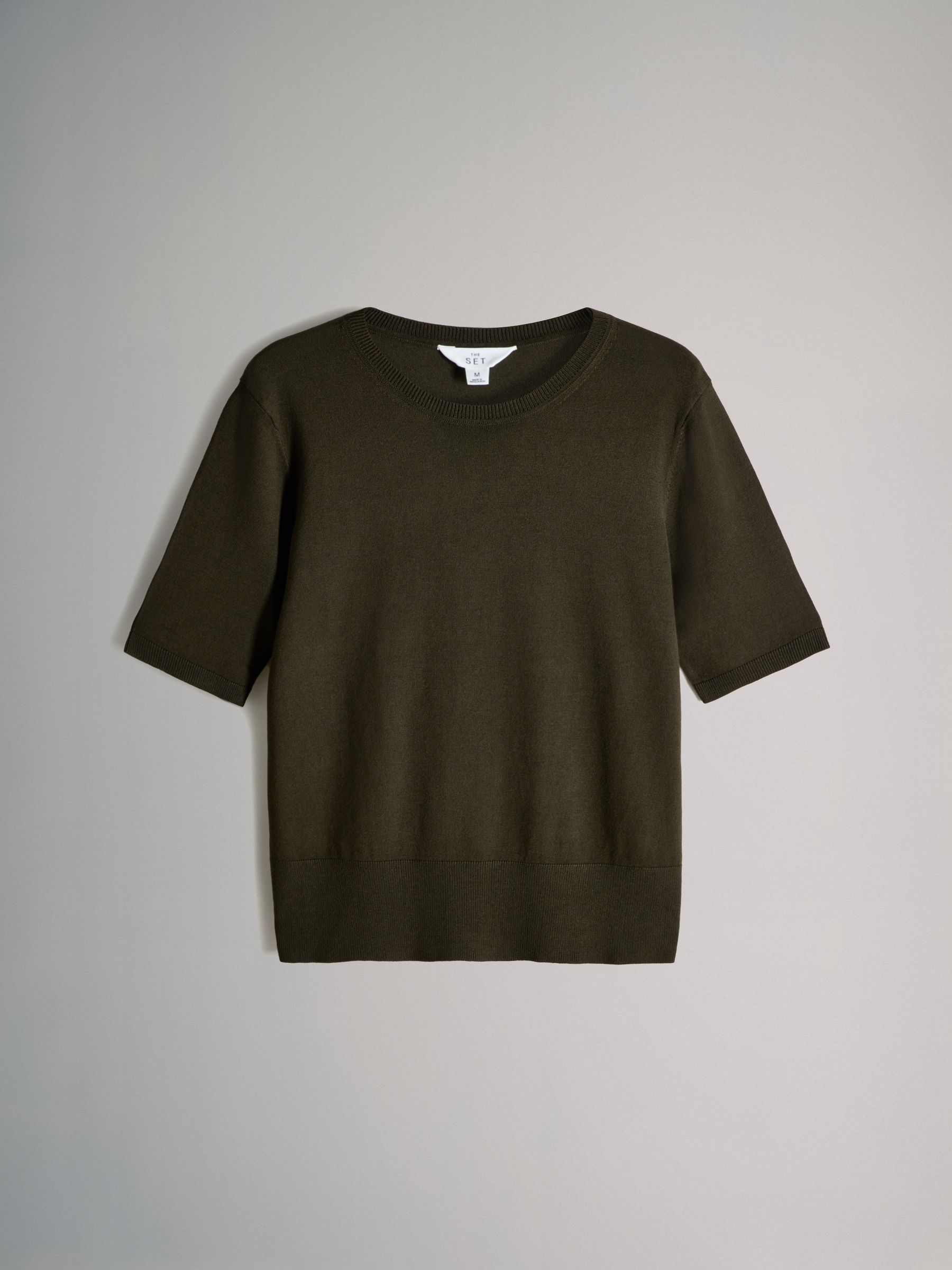 Black/Red/Khaki Green - 4 Pack Long Sleeve Fine Knit T-Shirts - Image 4 of 6