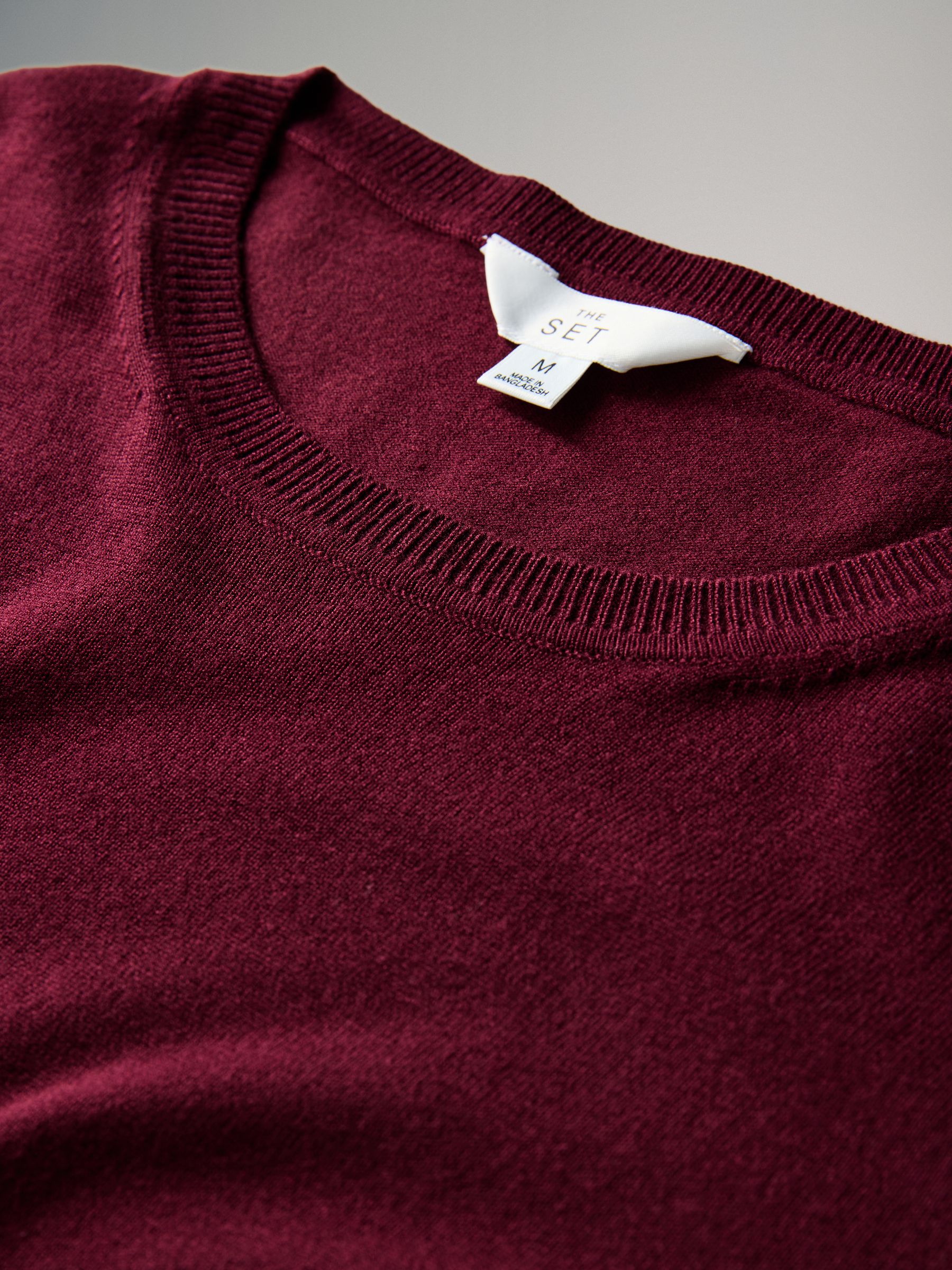 Black/Red/Khaki Green - 4 Pack Long Sleeve Fine Knit T-Shirts - Image 5 of 6