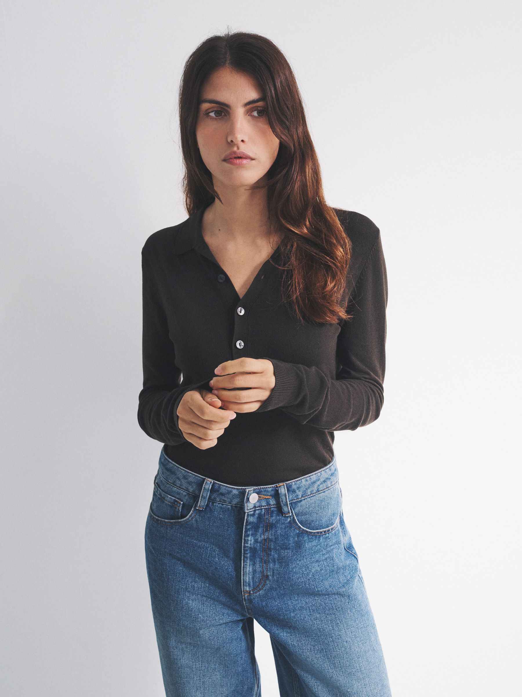 Fine Knit Collared Polo Jumpers 2 Pack - Image 1 of 10
