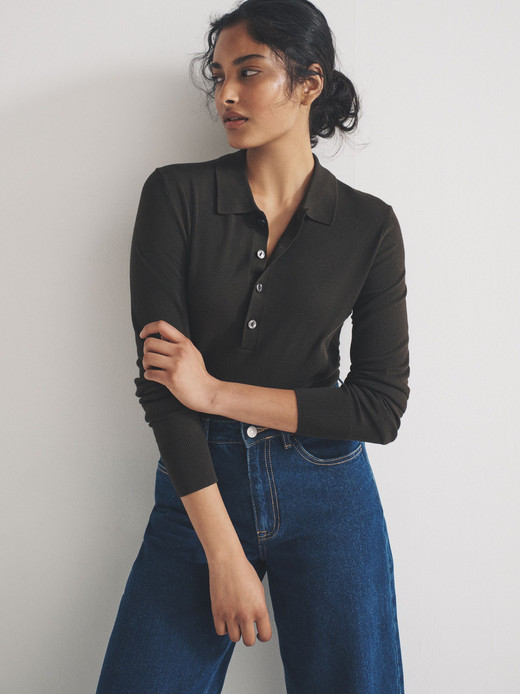 Fine Knit Collared Polo Jumpers 2 Pack - Image 3 of 10
