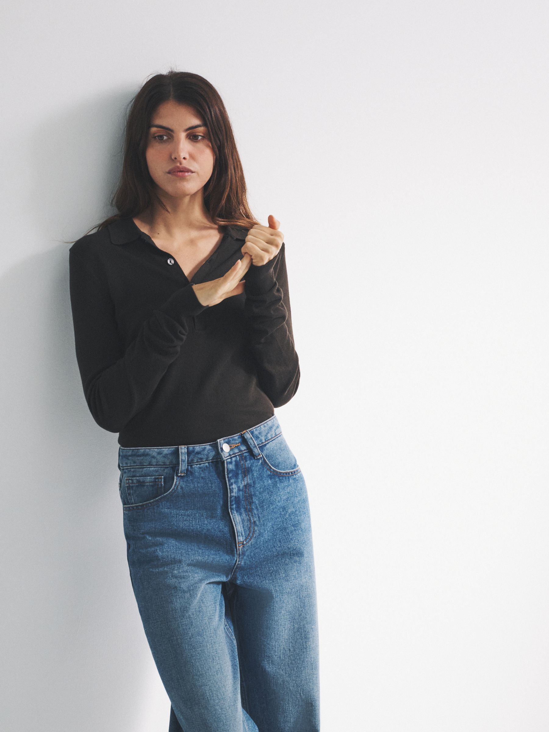Fine Knit Collared Polo Jumpers 2 Pack - Image 4 of 10