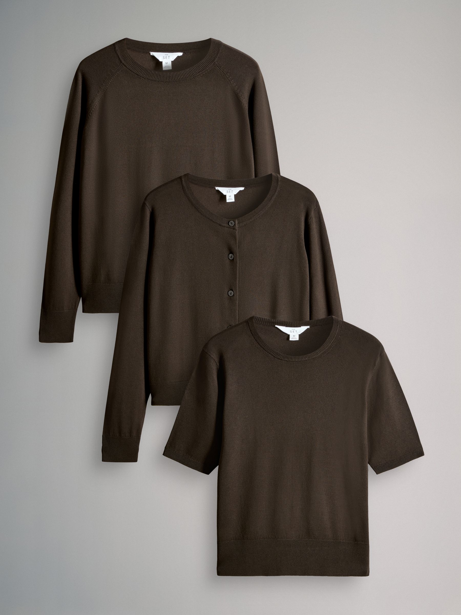 Chocolate Brown - 3 Pack Bundle Knit Jumpers - Image 2 of 12