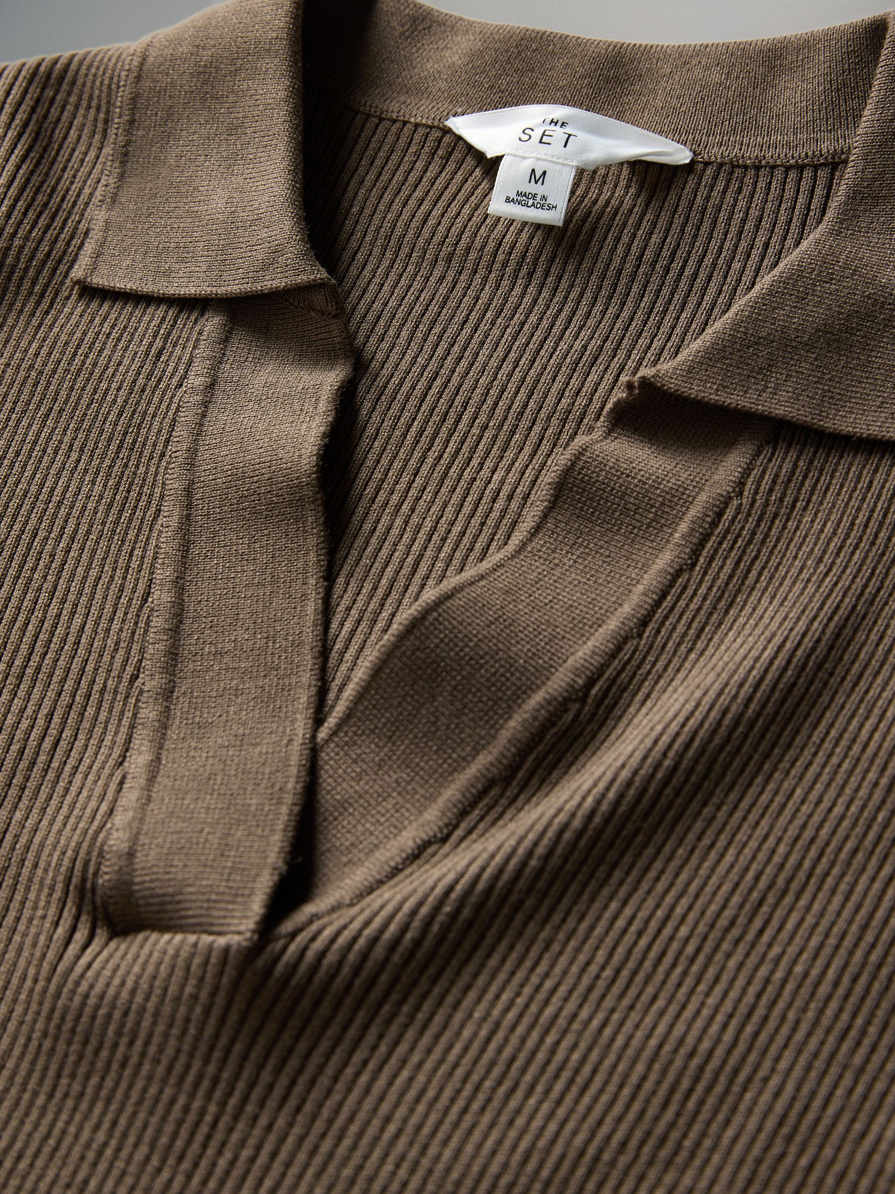 Ribbed Polo V-Neck Jumpers - Image 5 of 6