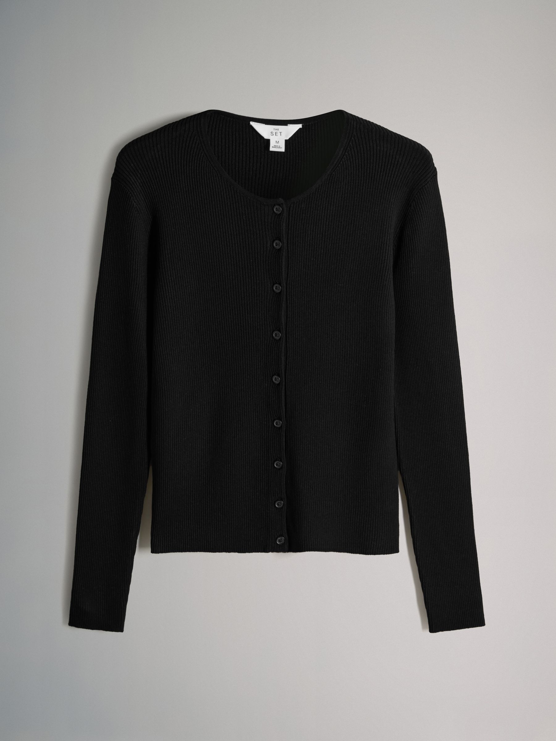 Black/Brown - 2 Pack Ribbed Knit Cardigans - Image 5 of 6