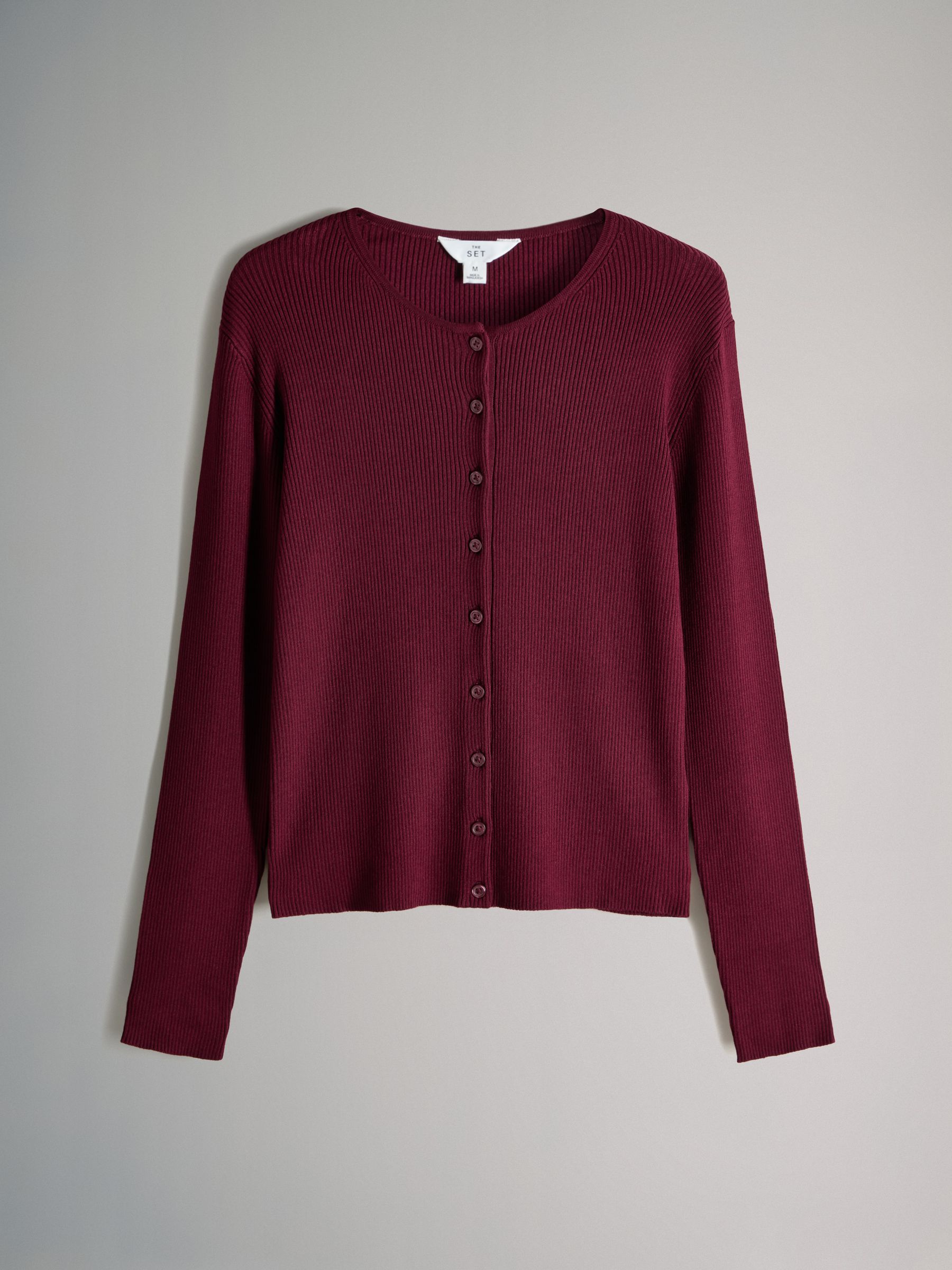 Burgundy Red/Navy Blue - 2 Pack Ribbed Knit Cardigans - Image 4 of 10