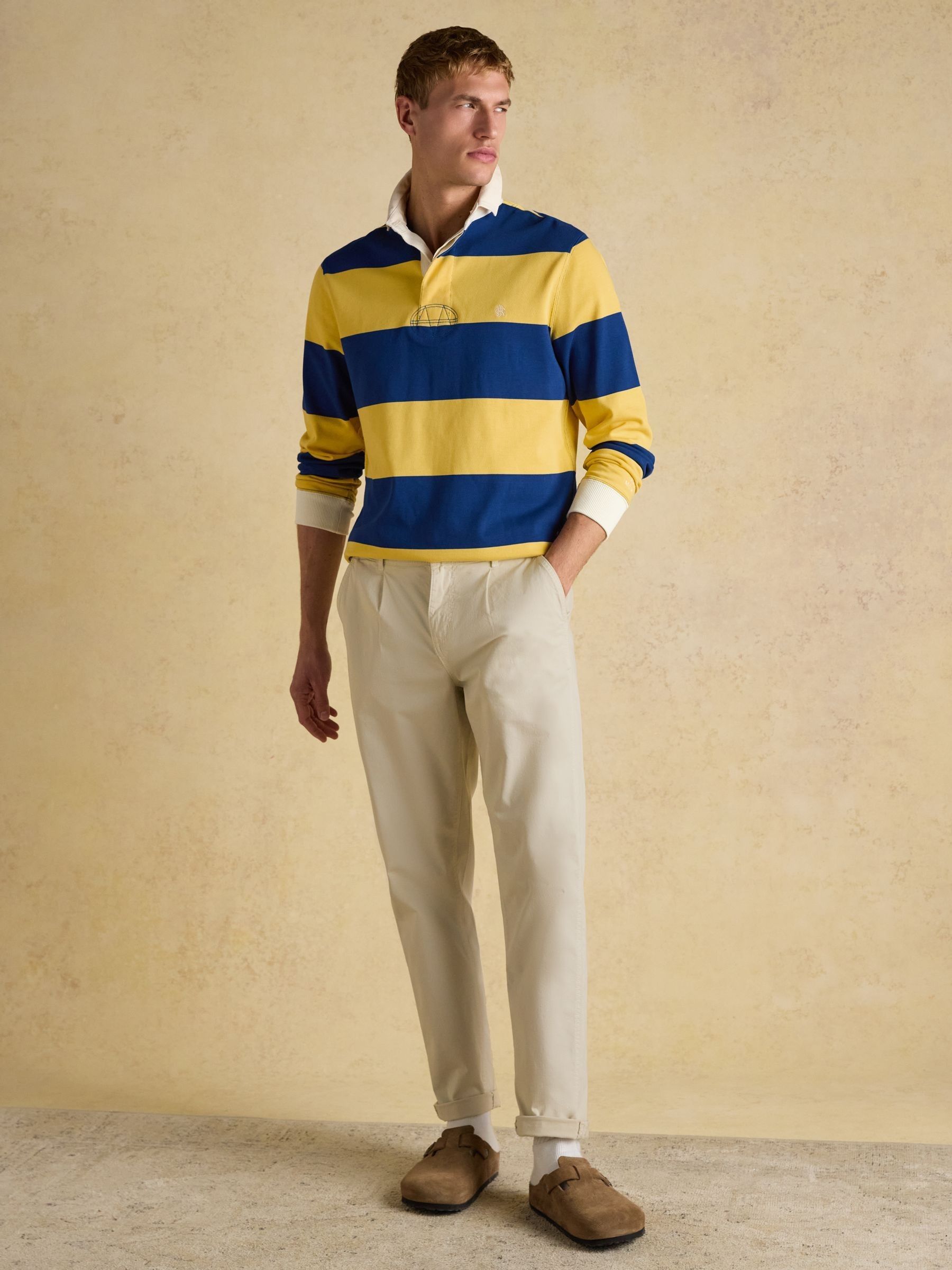 Norfolk Cream Relaxed Fit Chino Trousers - Image 8 of 10