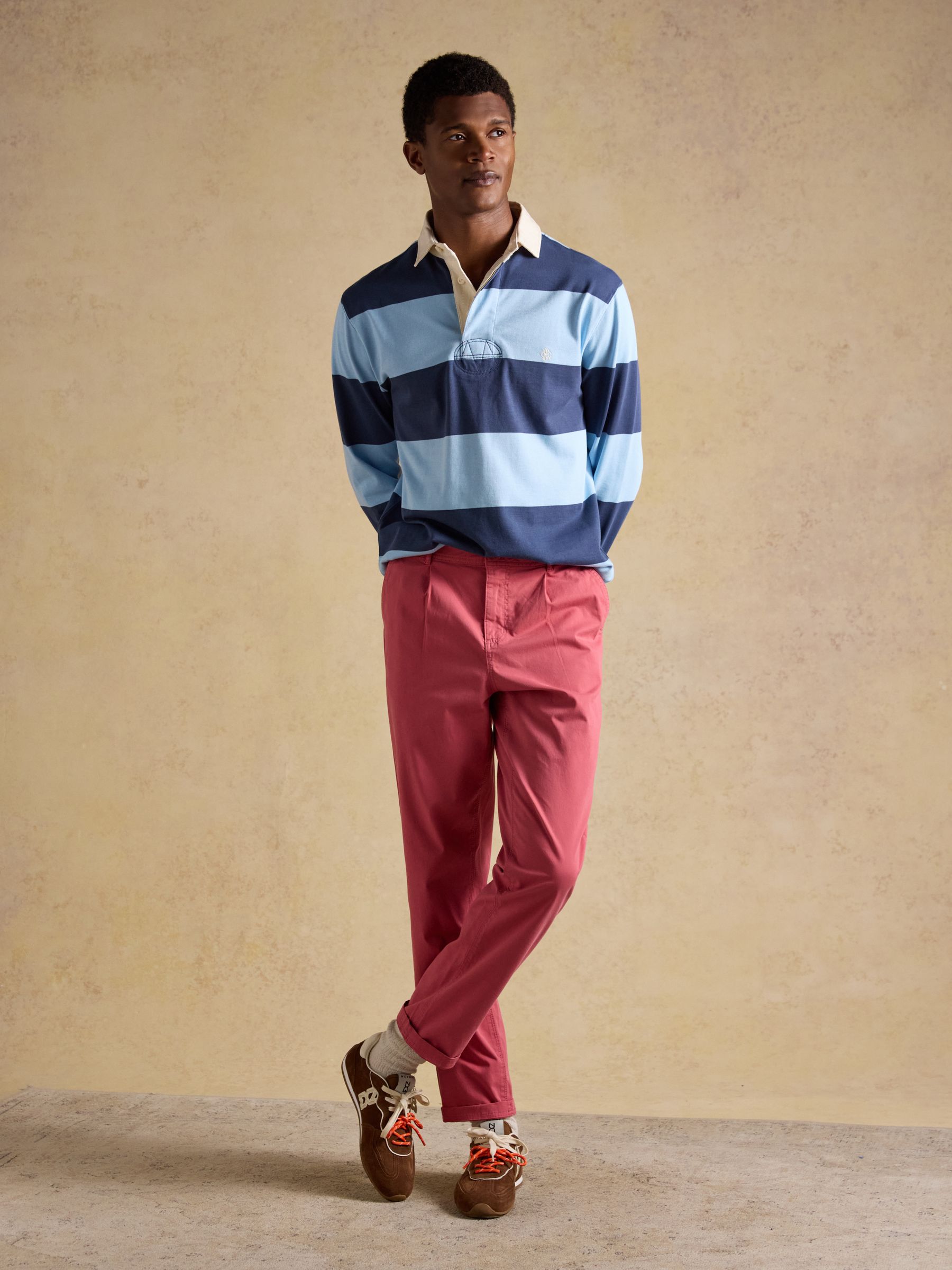Norfolk Rose Pink Relaxed Fit Chino Trousers - Image 5 of 9