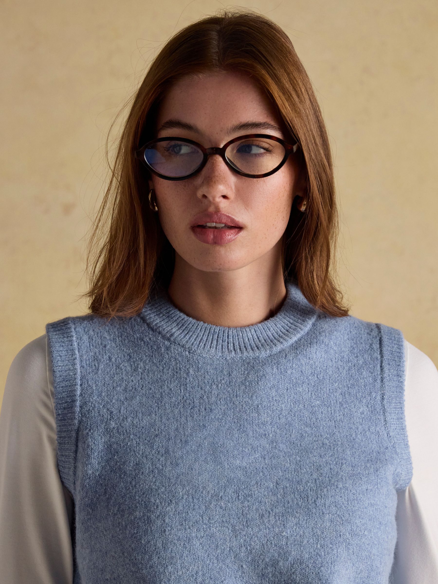 Holly Blue Knitted Crew Neck Vest - Image 4 of 8