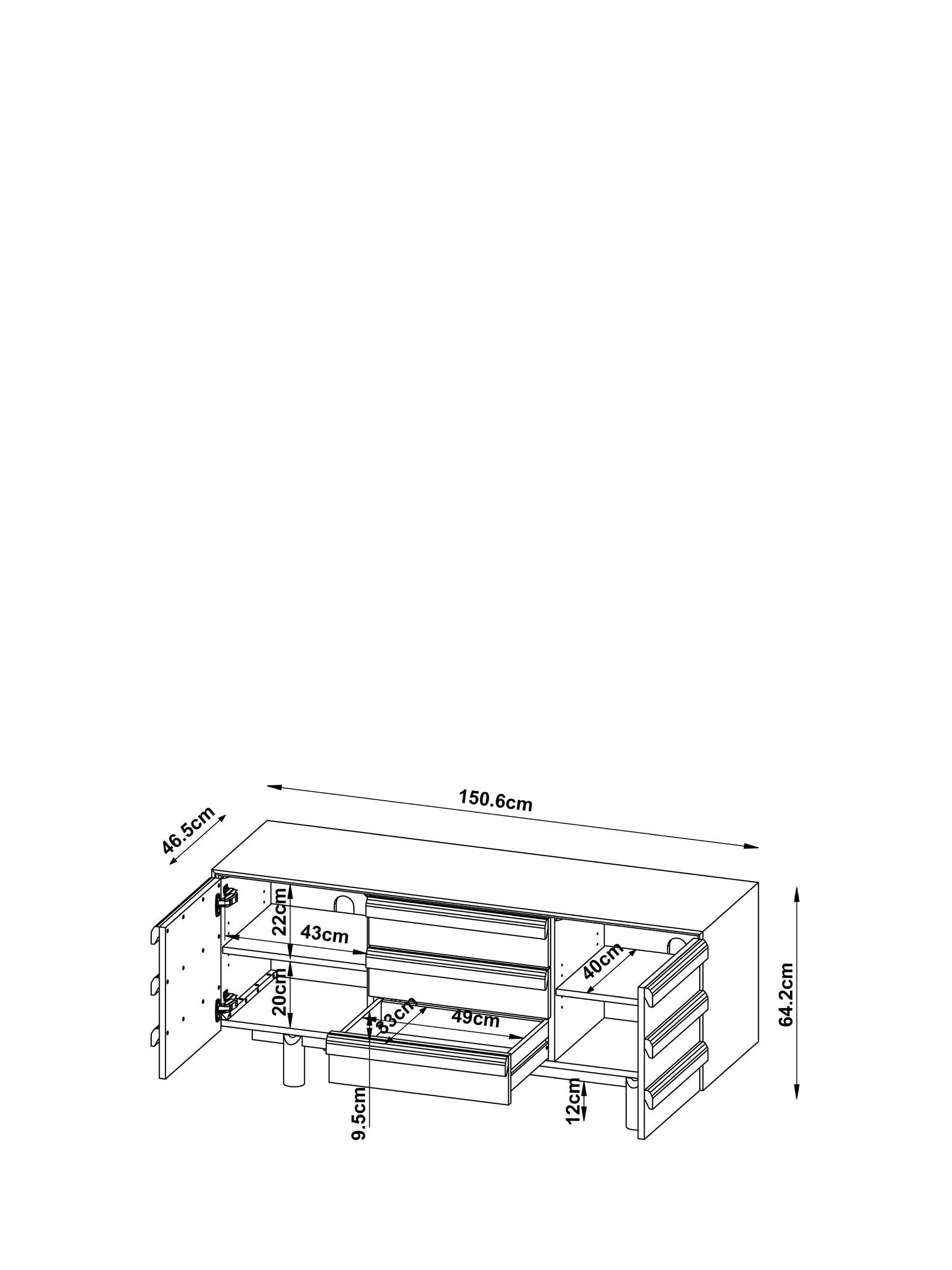 Plinth Large Sideboard in Oak - Image 5 of 7