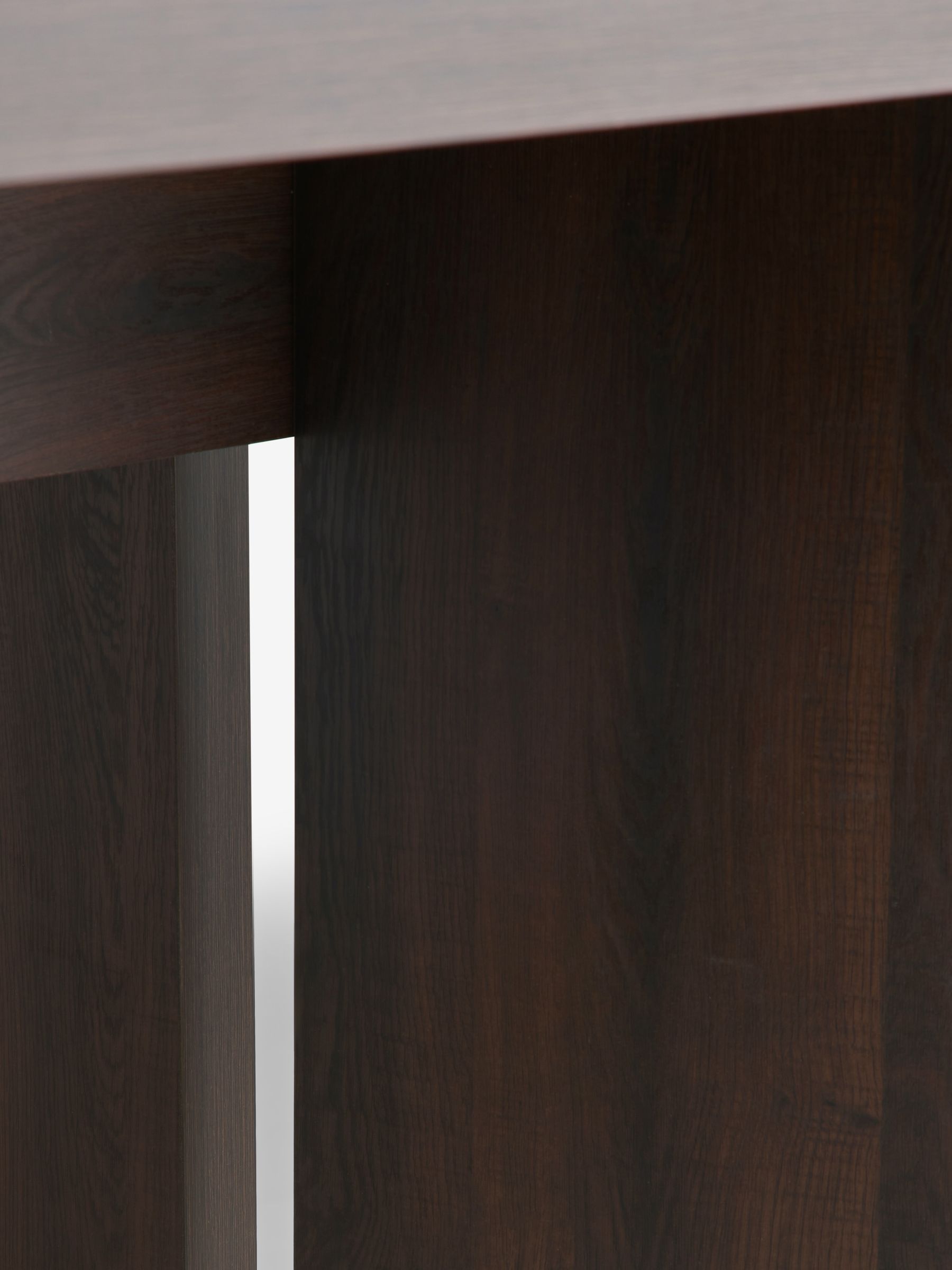 Kain 6 Seater Fixed Dining Table in Dark Wood Effect - Image 7 of 7