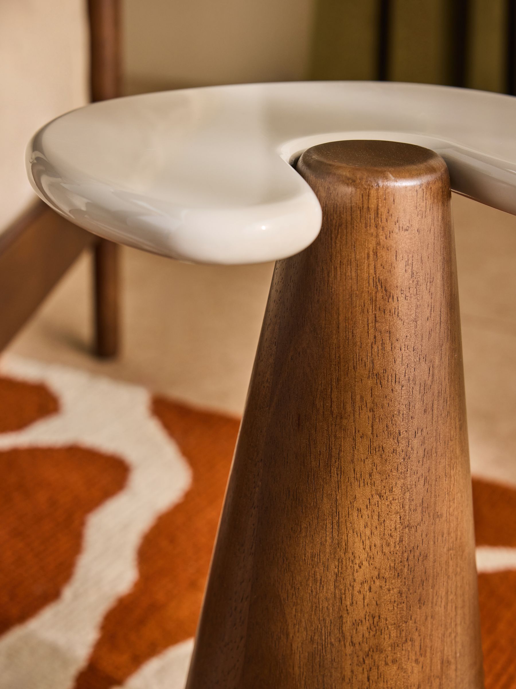 Finlo Side Table in Dark Brown - Image 3 of 5