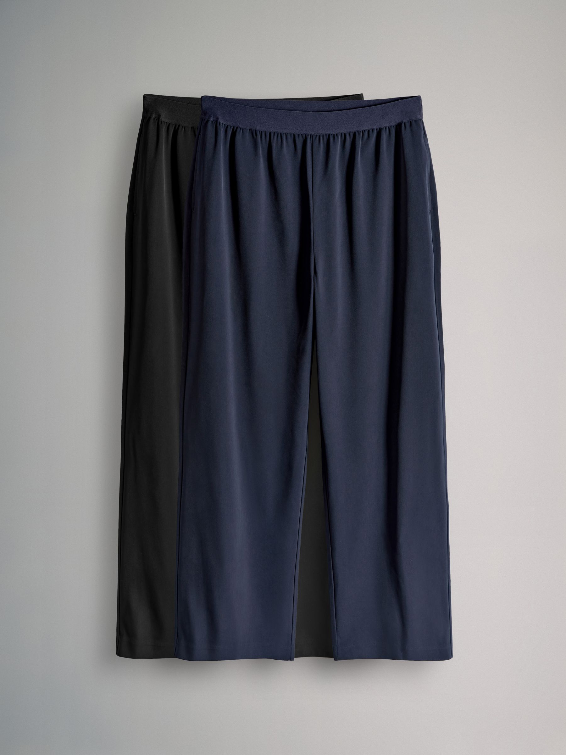 Elasticated Waist Wide Leg Trousers 2 Pack - Image 1 of 5